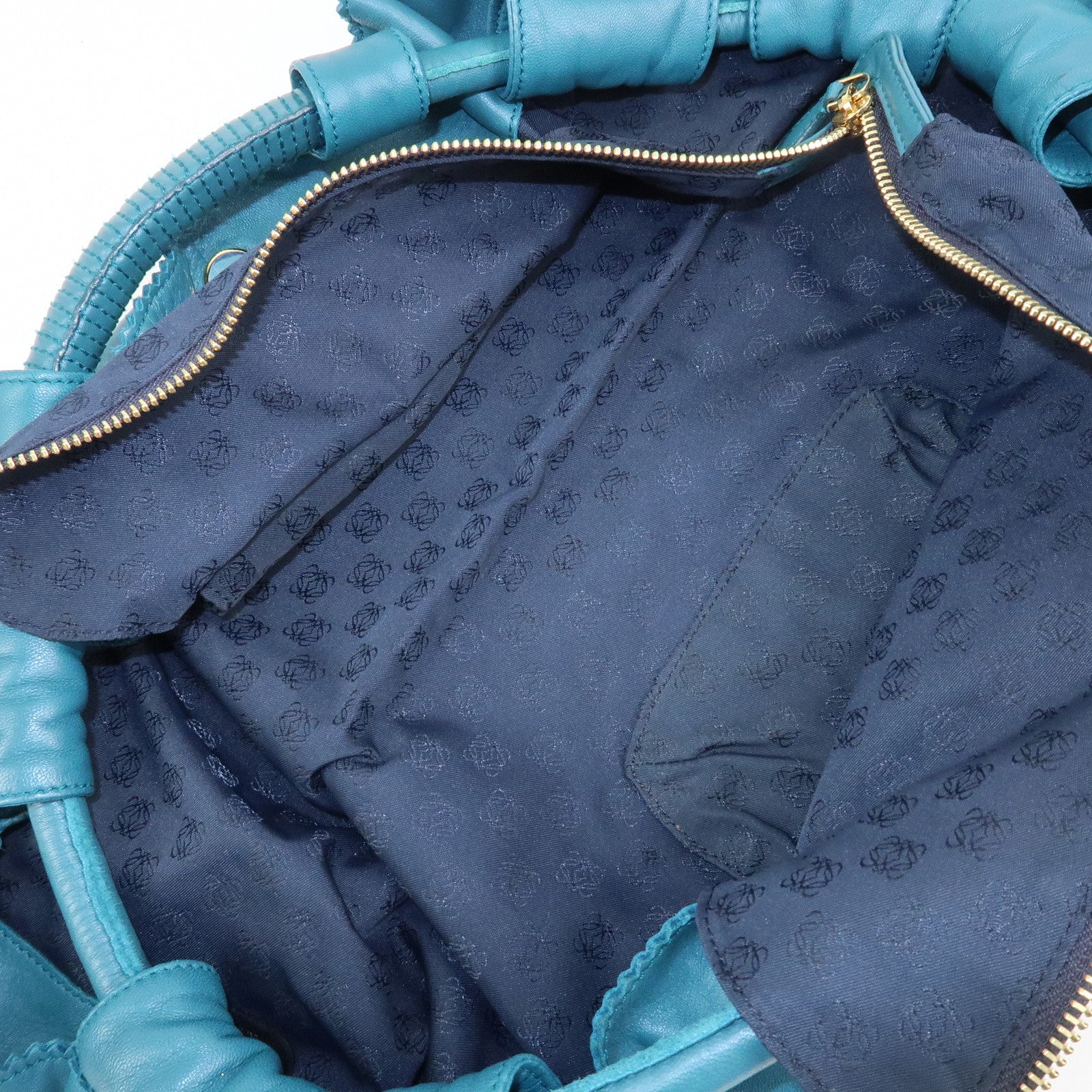 LOEWE Nappa Aire Nappa Leather Hand Bag Tote Bag Blue