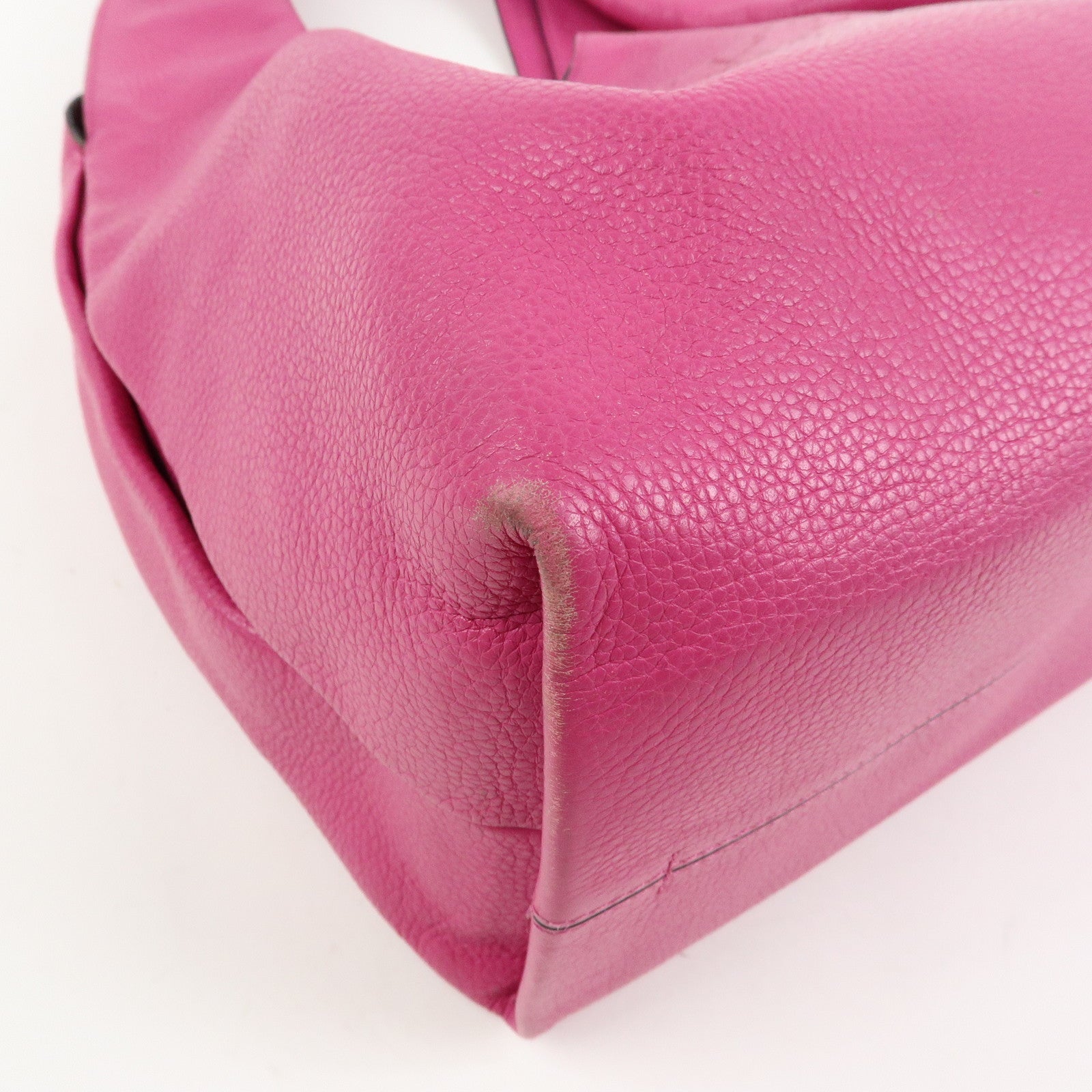 LOEWE Anagram Leather Shoulder Bag Hobo Bag Tote Bag Pink