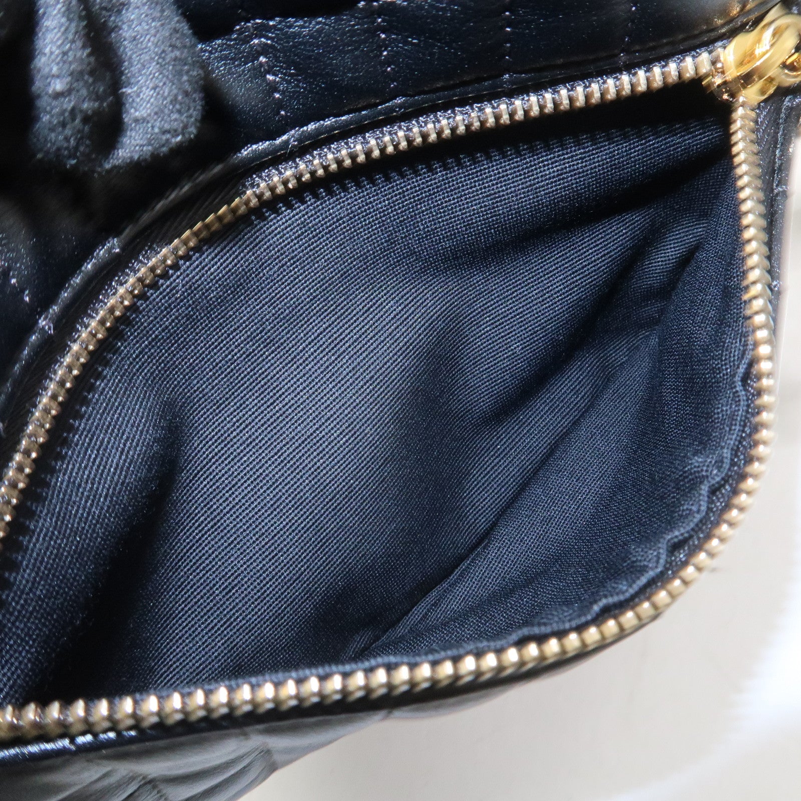 CELINE Calf Leather Shoulder Bag Crossbody Bag Black C Charm