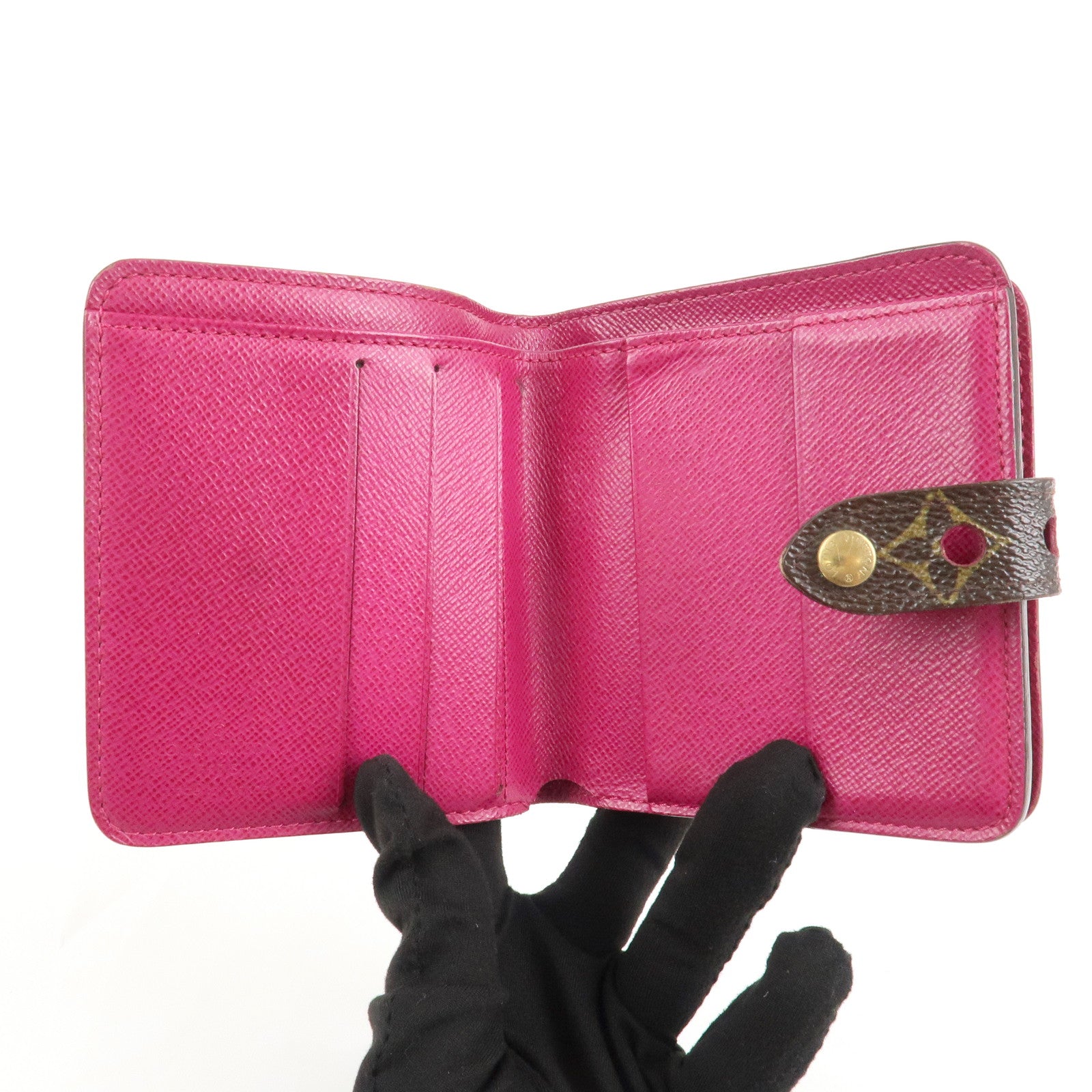Louis Vuitton Monogram Perfor Compact Zip Fuchsia M95188 Used