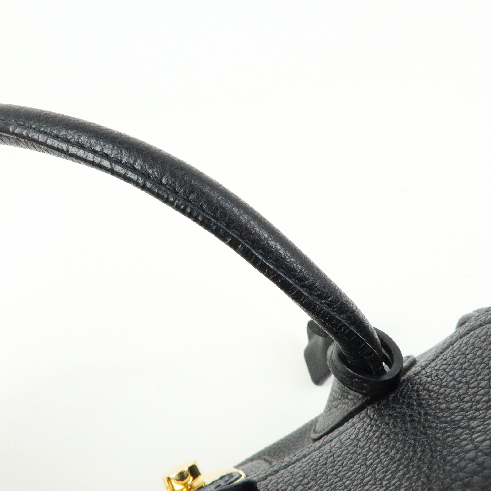 PRADA Vitello Daino Leather Hand Bag Shoulder Bag Black BR3207