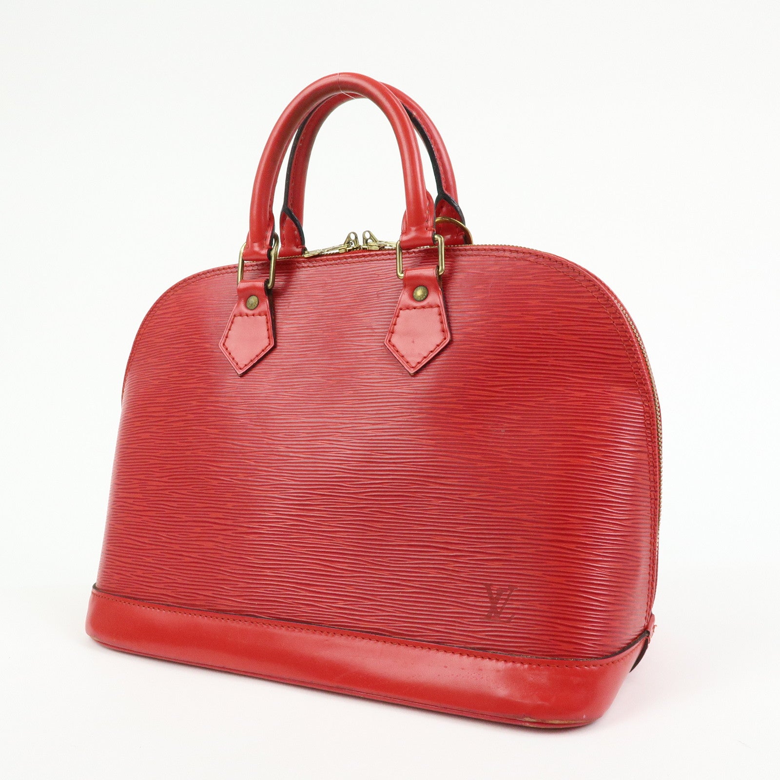 Louis Vuitton Epi Leather Alma Hand Bag Castilian Red M52147