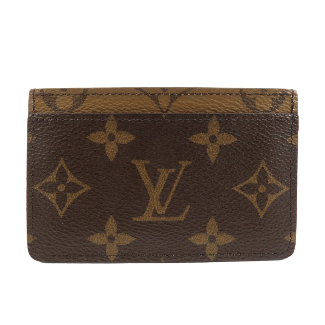 Louis Vuitton Monogram Reverse Porte Cartes Simple Card Case M69161
