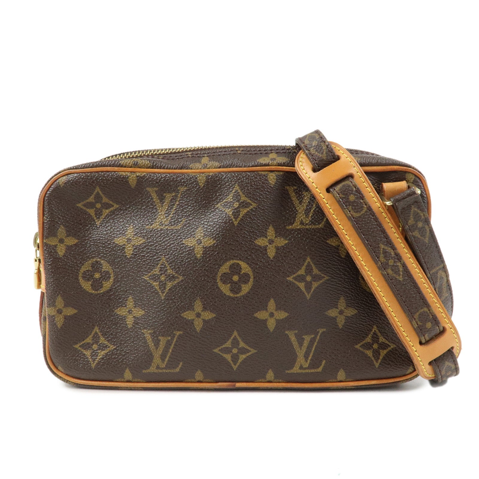 Louis Vuitton Monogram Pochette Marly Bandouliere Bag Brown M51828