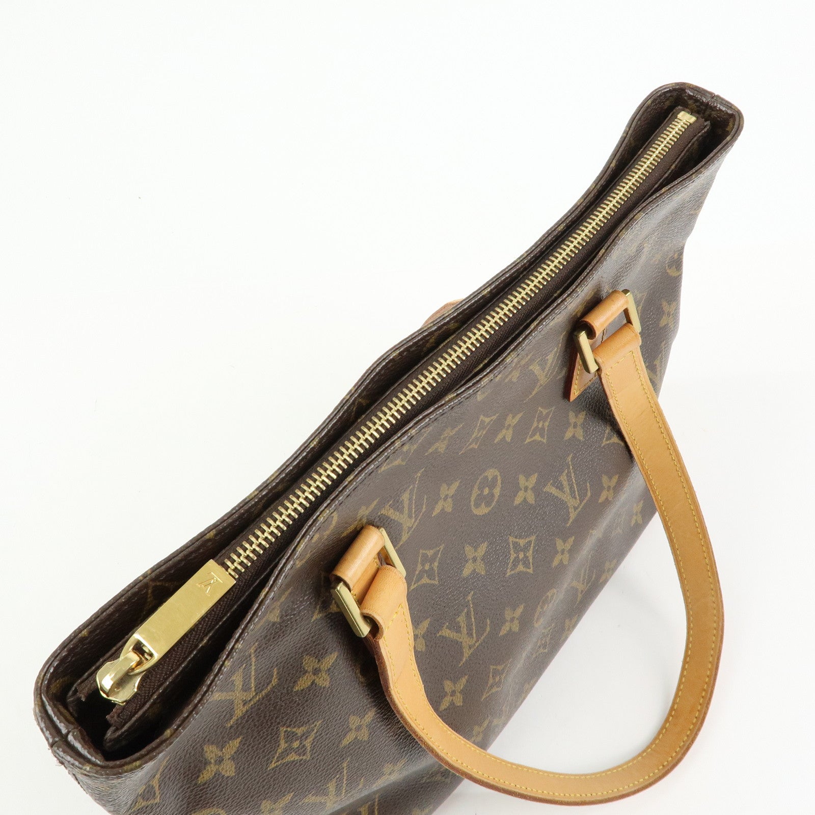 Louis Vuitton Monogram Cabas Piano Tote Bag Hand Bag Brown M51148