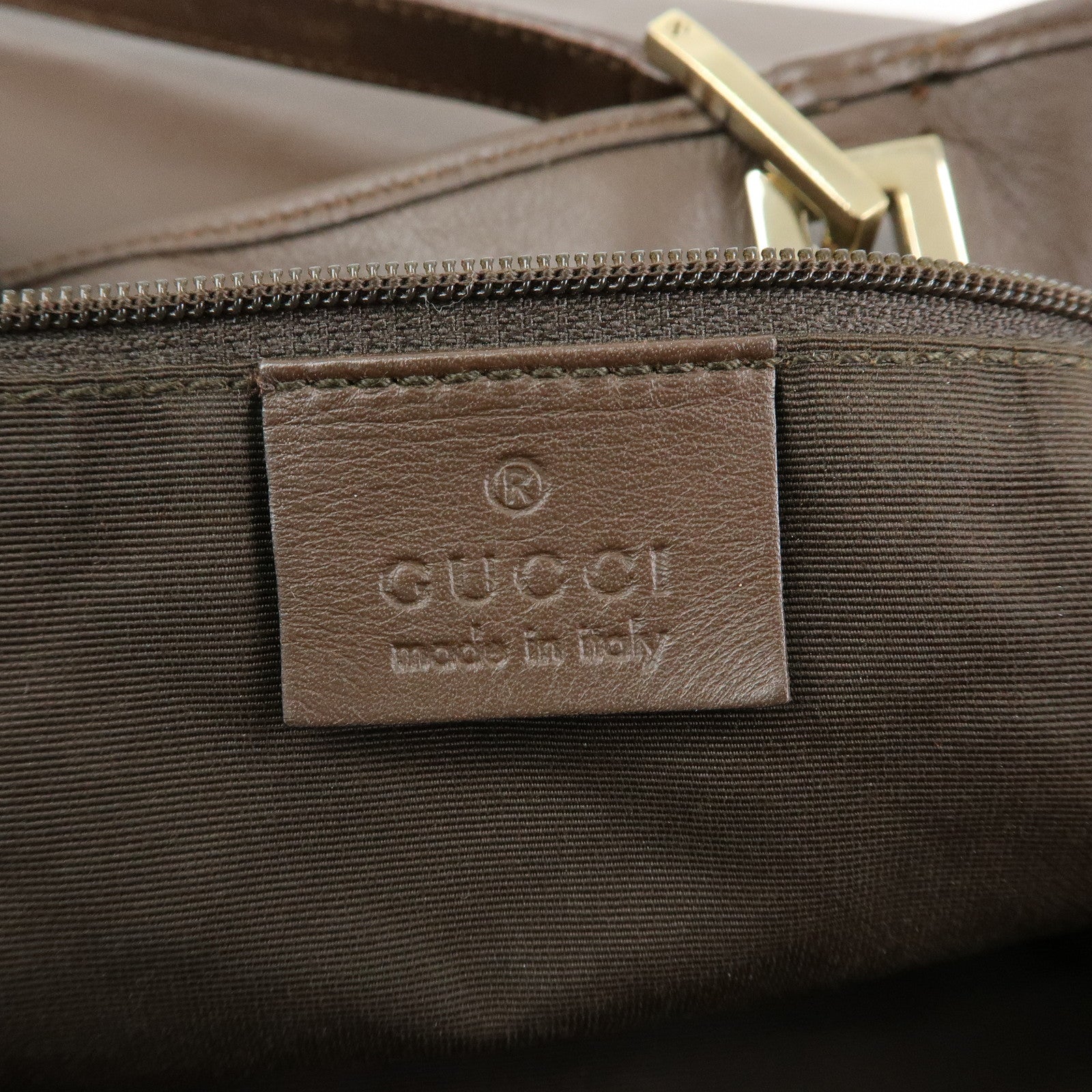 GUCCI GG Canvas Leather Tote Bag Shoulder Bag Brown 002・1098