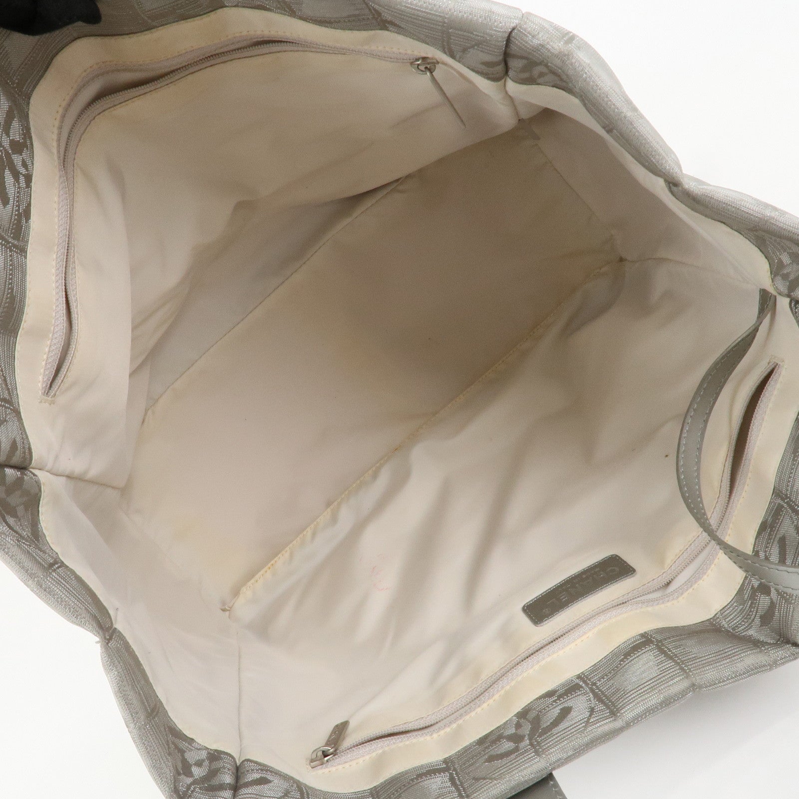 CHANEL New Travel Line Nylon Jacquard Leather Tote Bag MM A15991