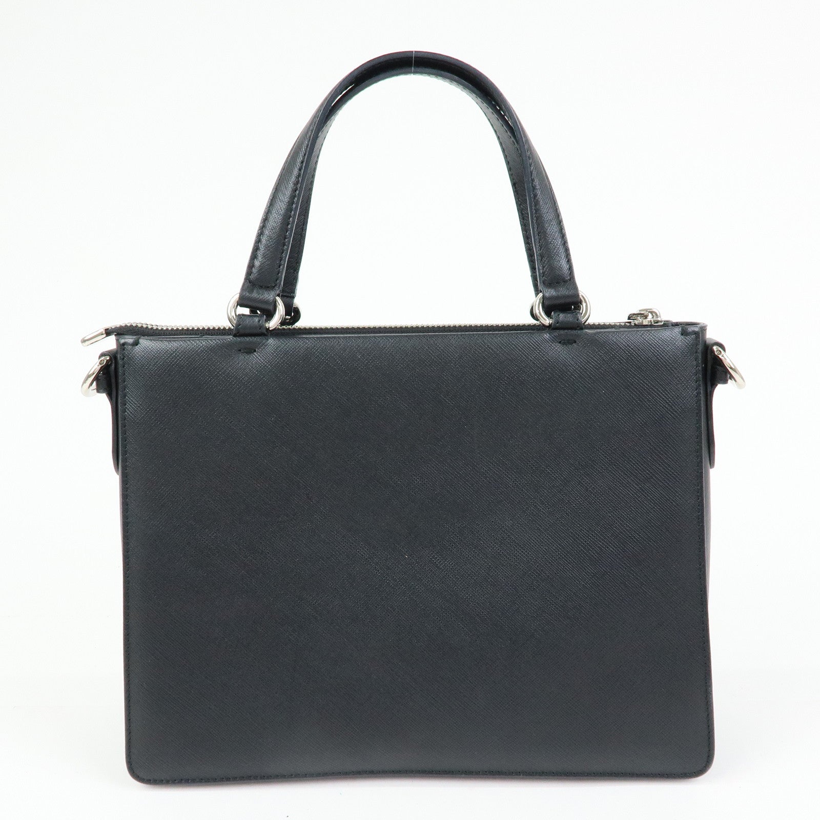 Ferragamo Vara Ribbon Leather 2Way Bag Hand Bag Black