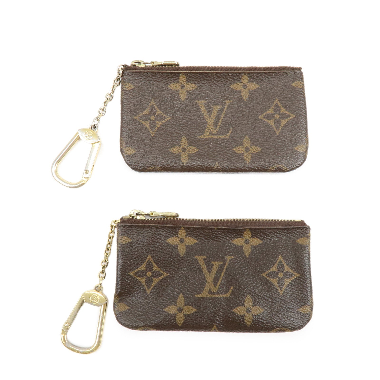 Louis Vuitton Monogram Set of 2 Pochette Cles Coin Cases M62650