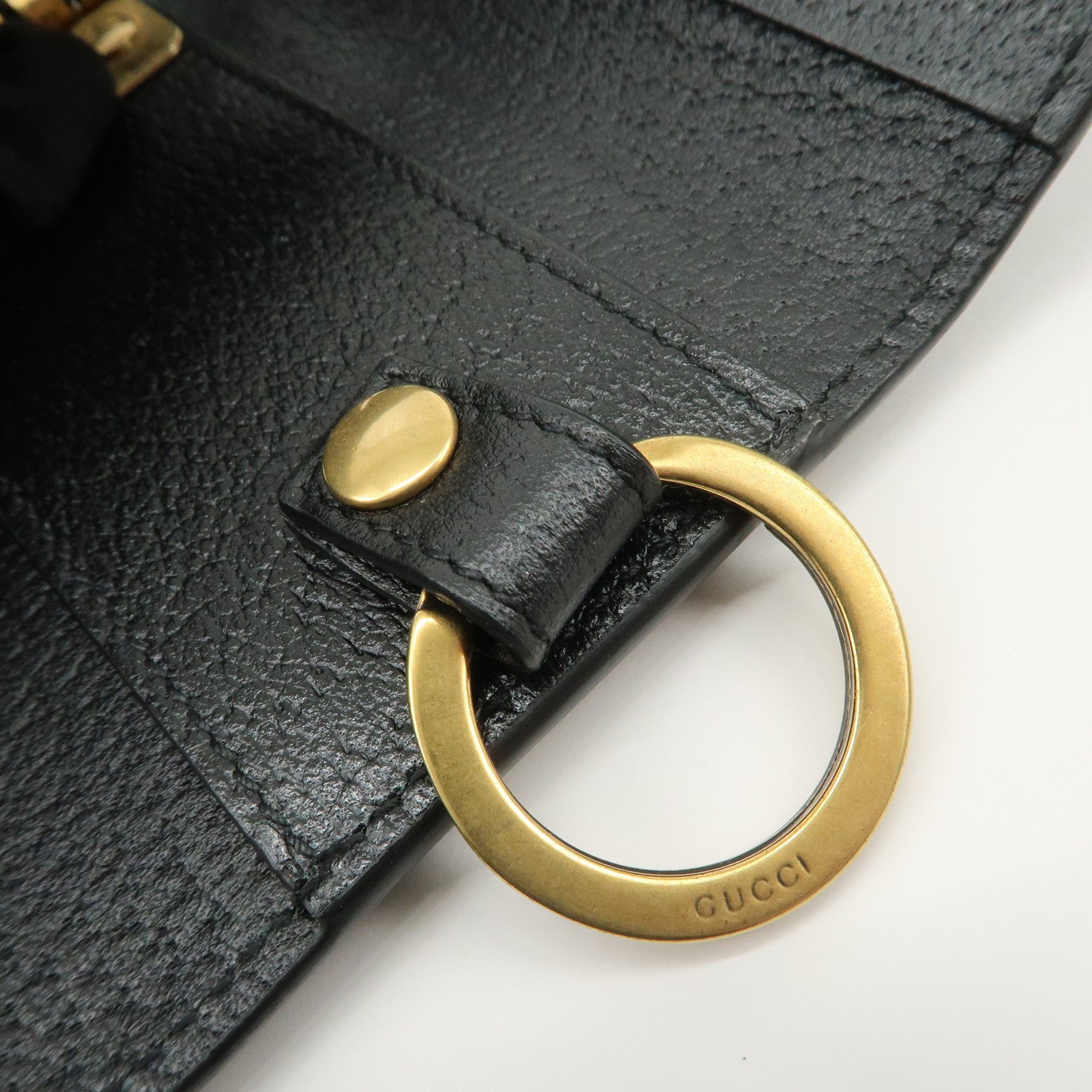 GUCCI GG Marmont Leather 6 Rings Key Case Black 435305