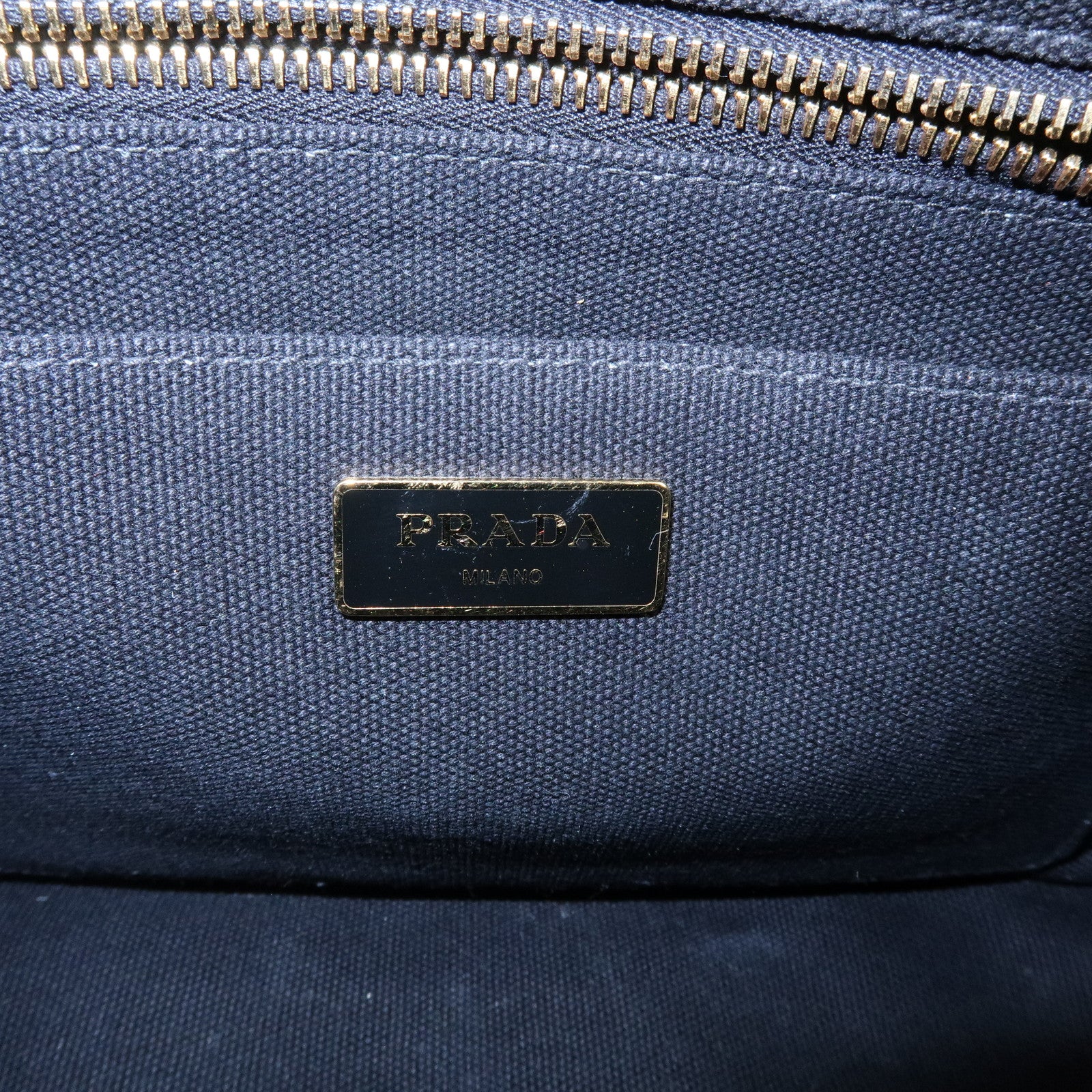 PRADA Triangle Logo Canapa Mini Canvas 2Way Bag Hand Bag 1BG439