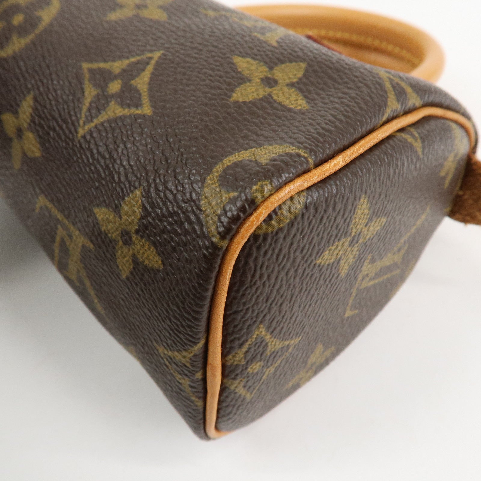 Louis Vuitton Monogram Mini Speedy Hand Bag Brown M41534 Used