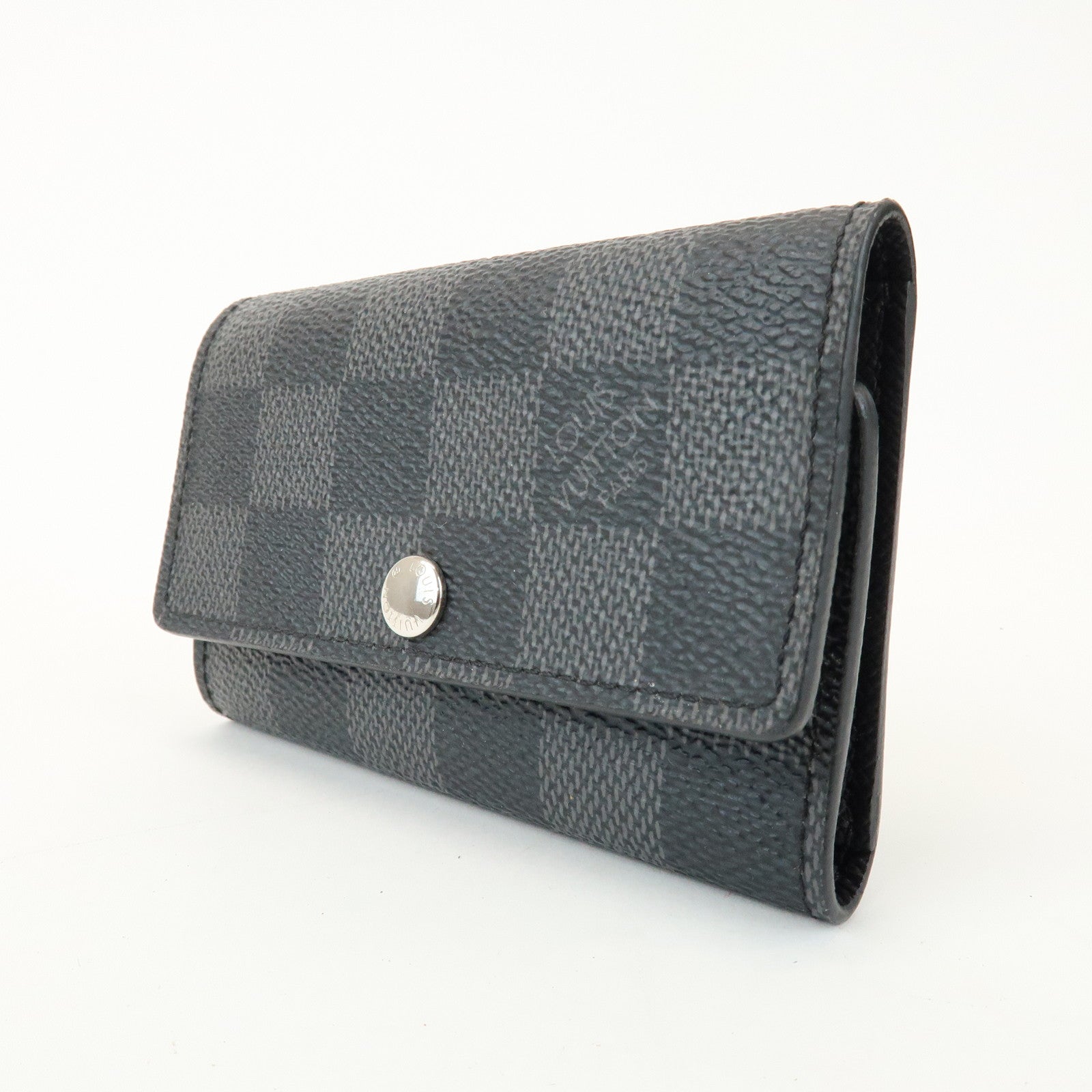 Louis Vuitton Damier Graphite Multicle 6 Key Case Gray Black N62662