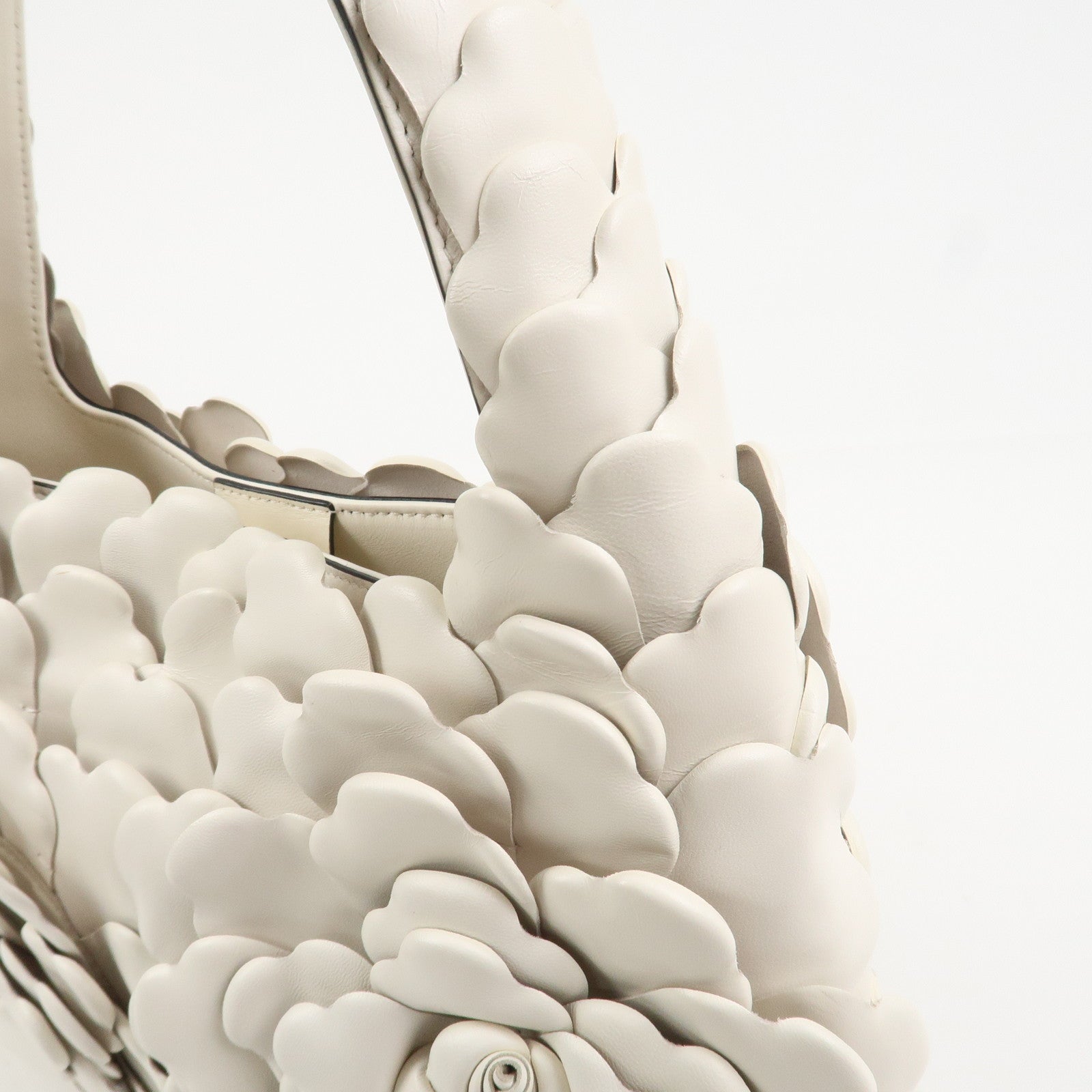 VALENTINO Leather Hand Bag Atelier 03 Rose Edition Ivory