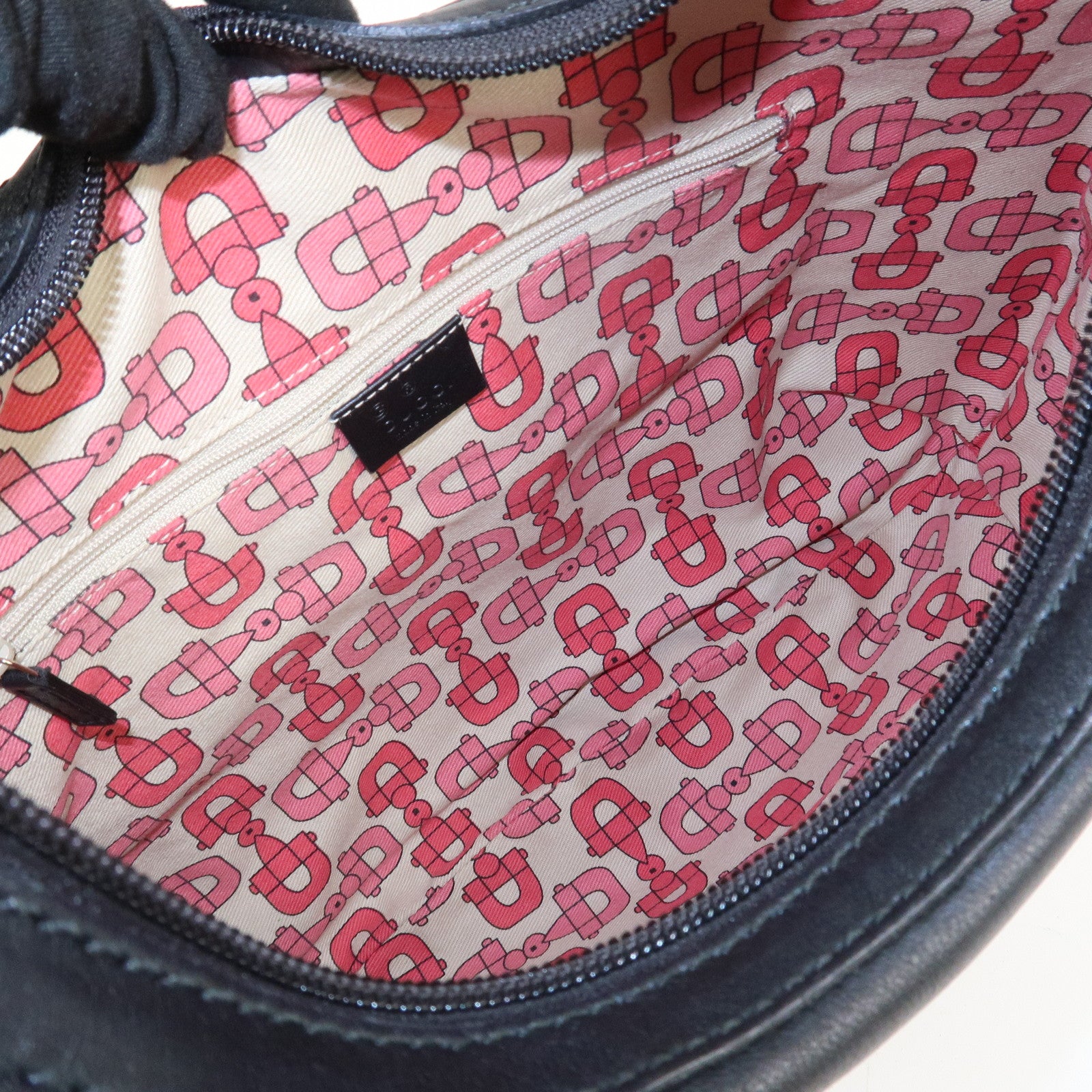 GUCCI Hysteria PVC Canvas Leather Shoulder Bag Black 262903