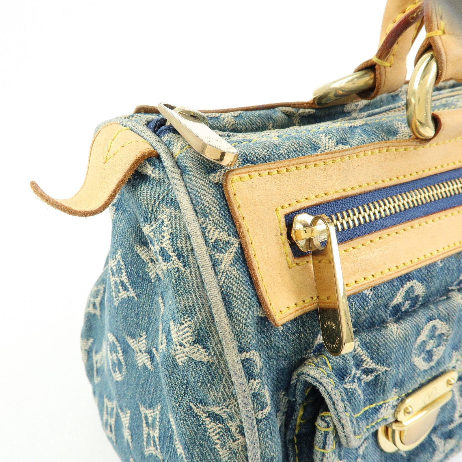 Louis Vuitton Monogram Denim Neo Speedy Boston Bag Blue M95019