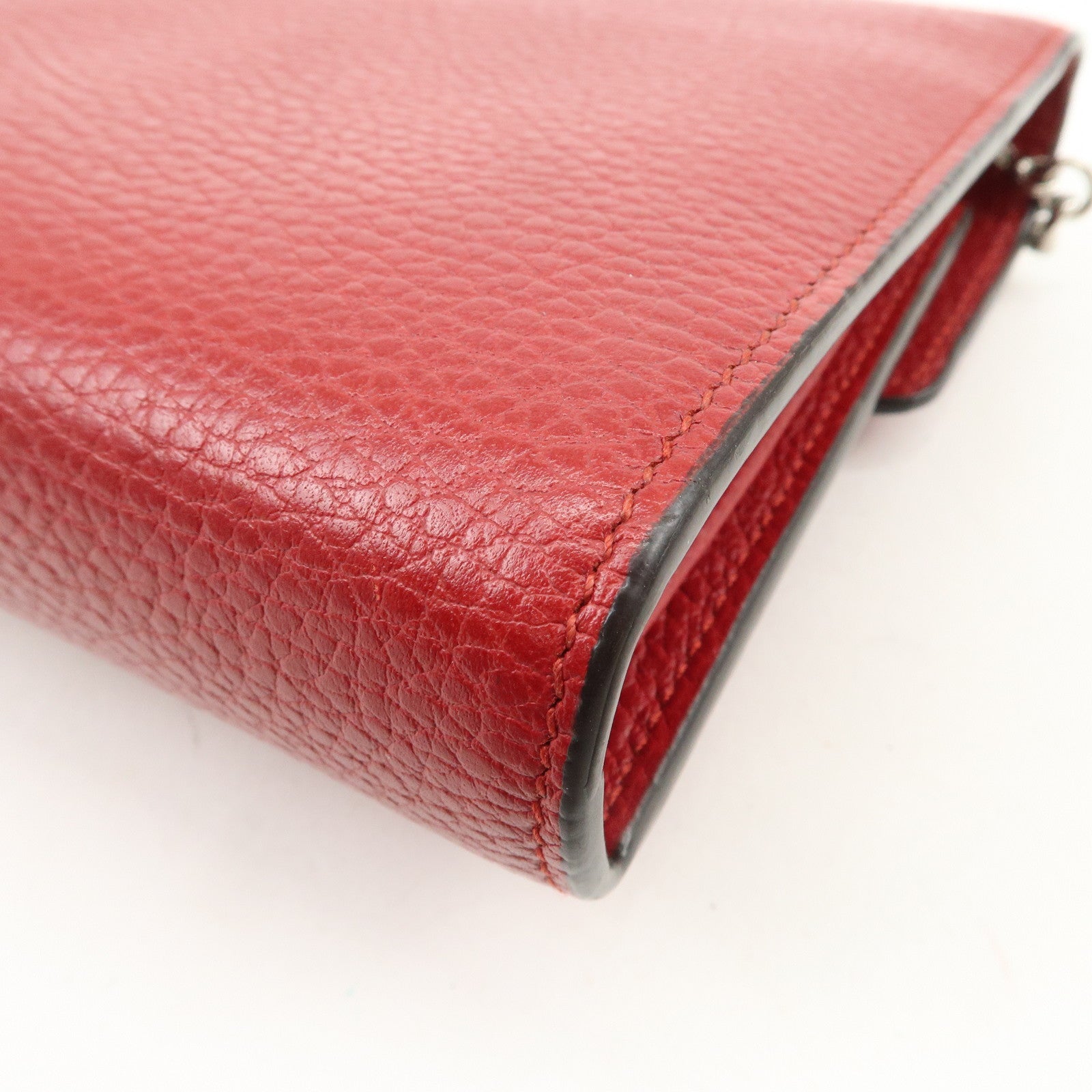 GUCCI Dionysus Leather Chain Shoulder Bag Crossbody Bag Red 401231