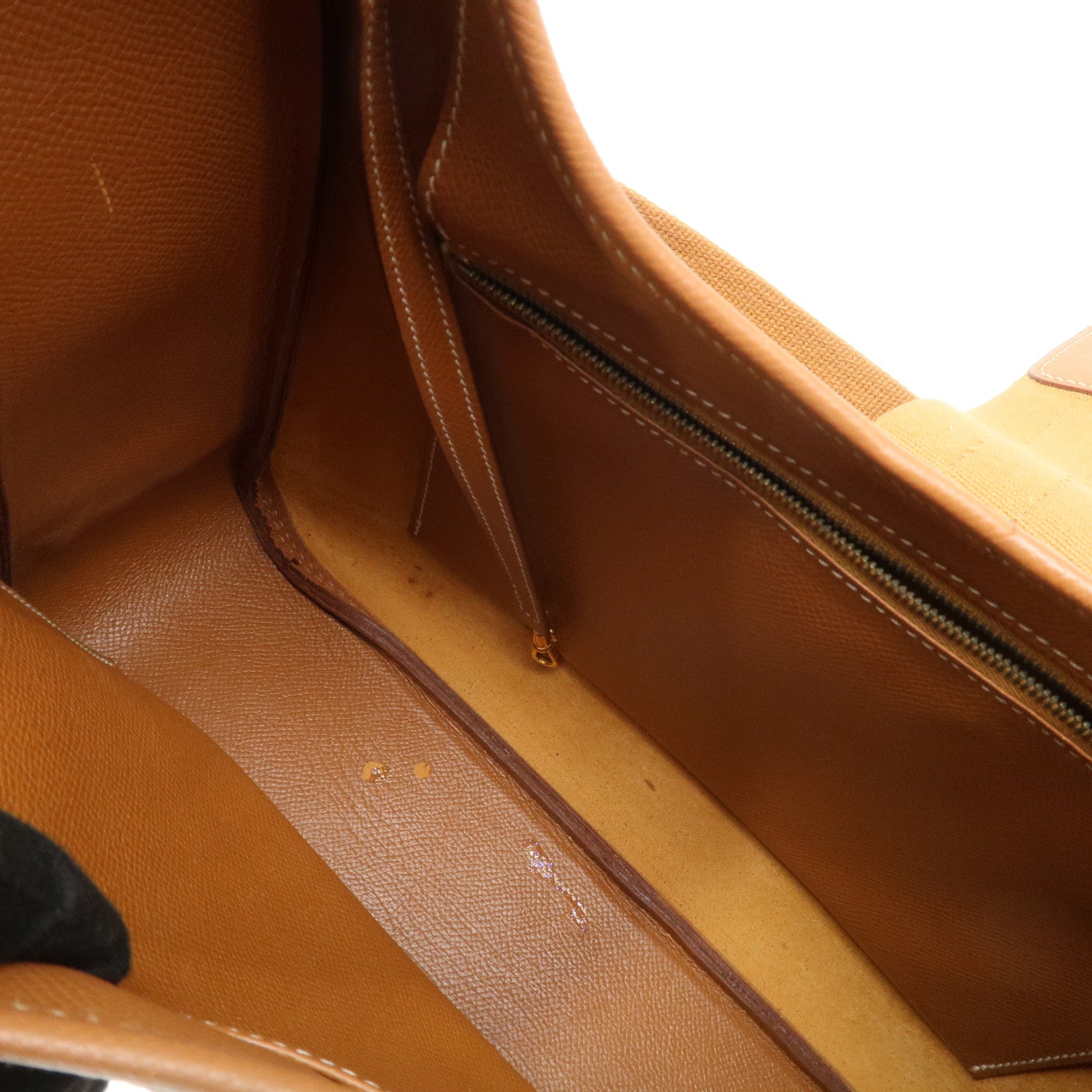 HERMES Saco Leather Shoulder Bag B Stamped Brown Gold HDW