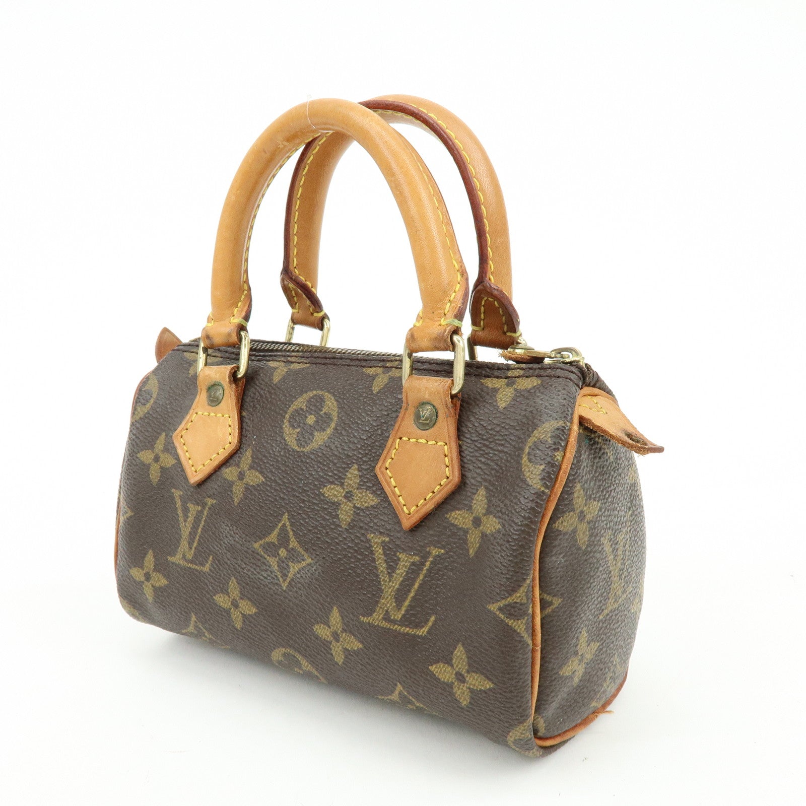Louis Vuitton Monogram Mini Speedy Hand Bag & Strap Brown M41534