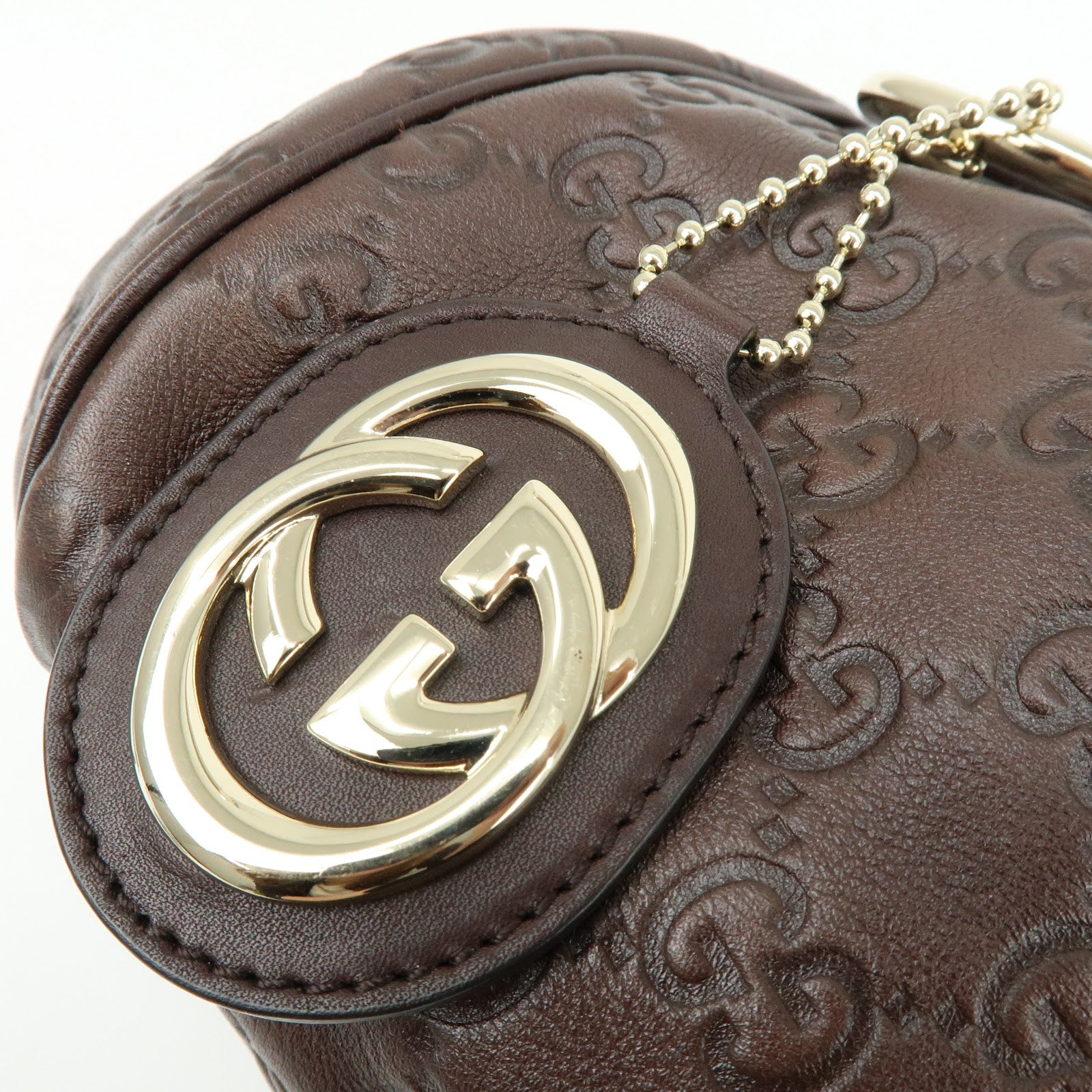 GUCCI Sukey Interlocking G Guccissima Leather 2WAY Bag Brown 223974