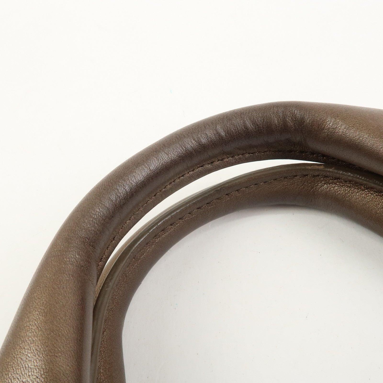 CELINE C Macadam Suede Leather Boogie Bag Hand Bag Beige Brown