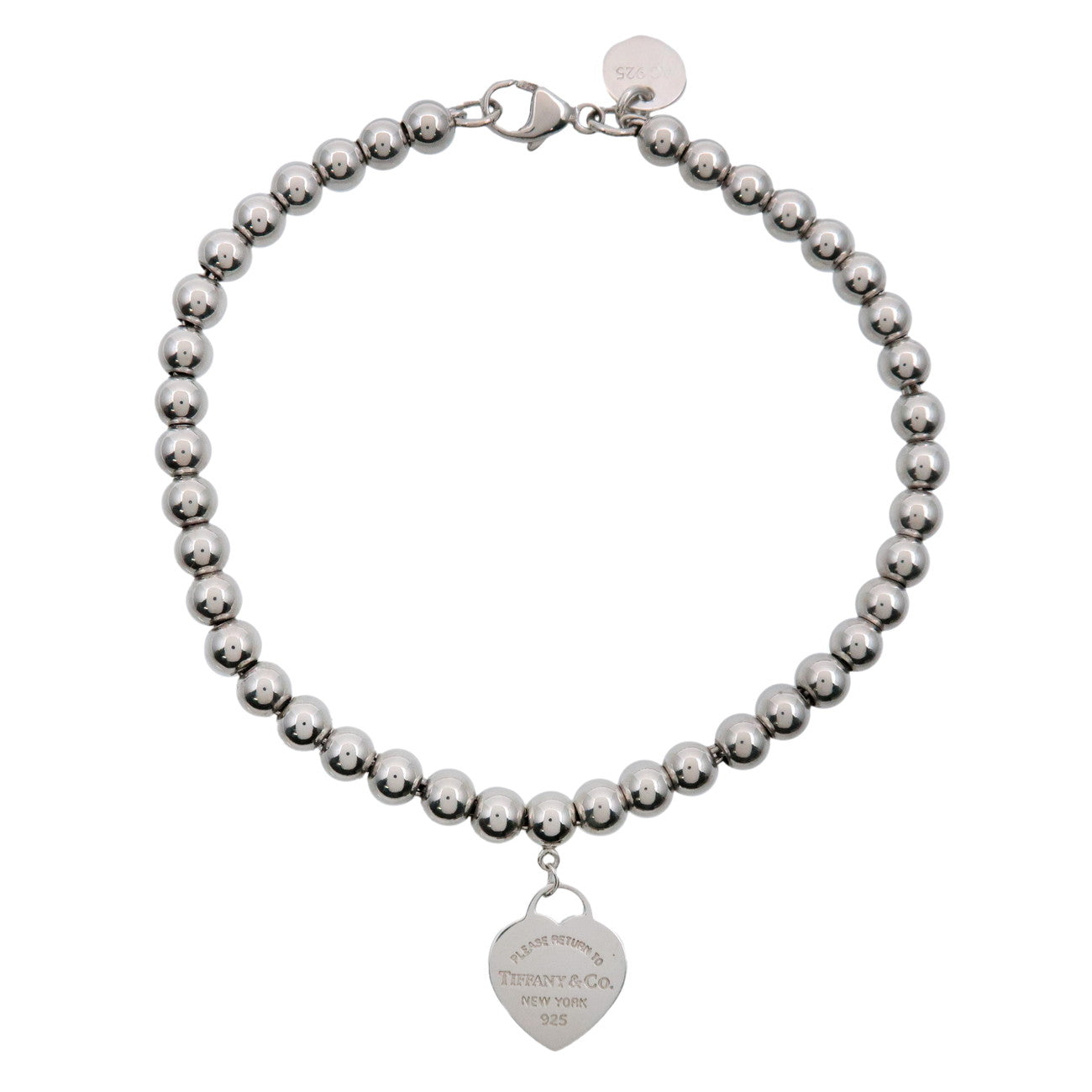 Tiffany & Co Return to Tiffany Mini Heart Tag Beads Bracelet SV925