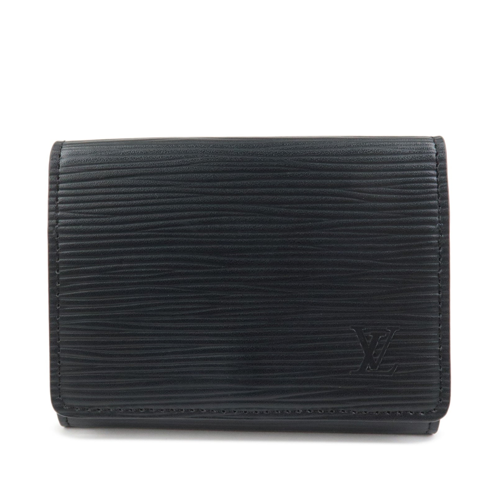 Louis Vuitton Epi Enveloppe Carte de Visite Card Case Noir M62292