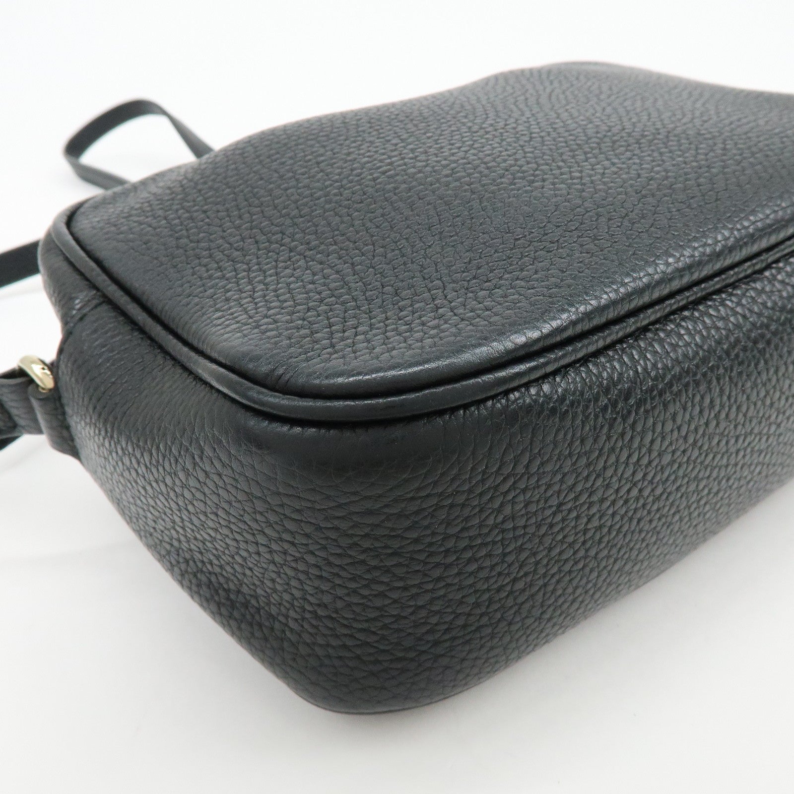 GUCCI SOHO Leather Shoulder Crossbody Bag Black 308364