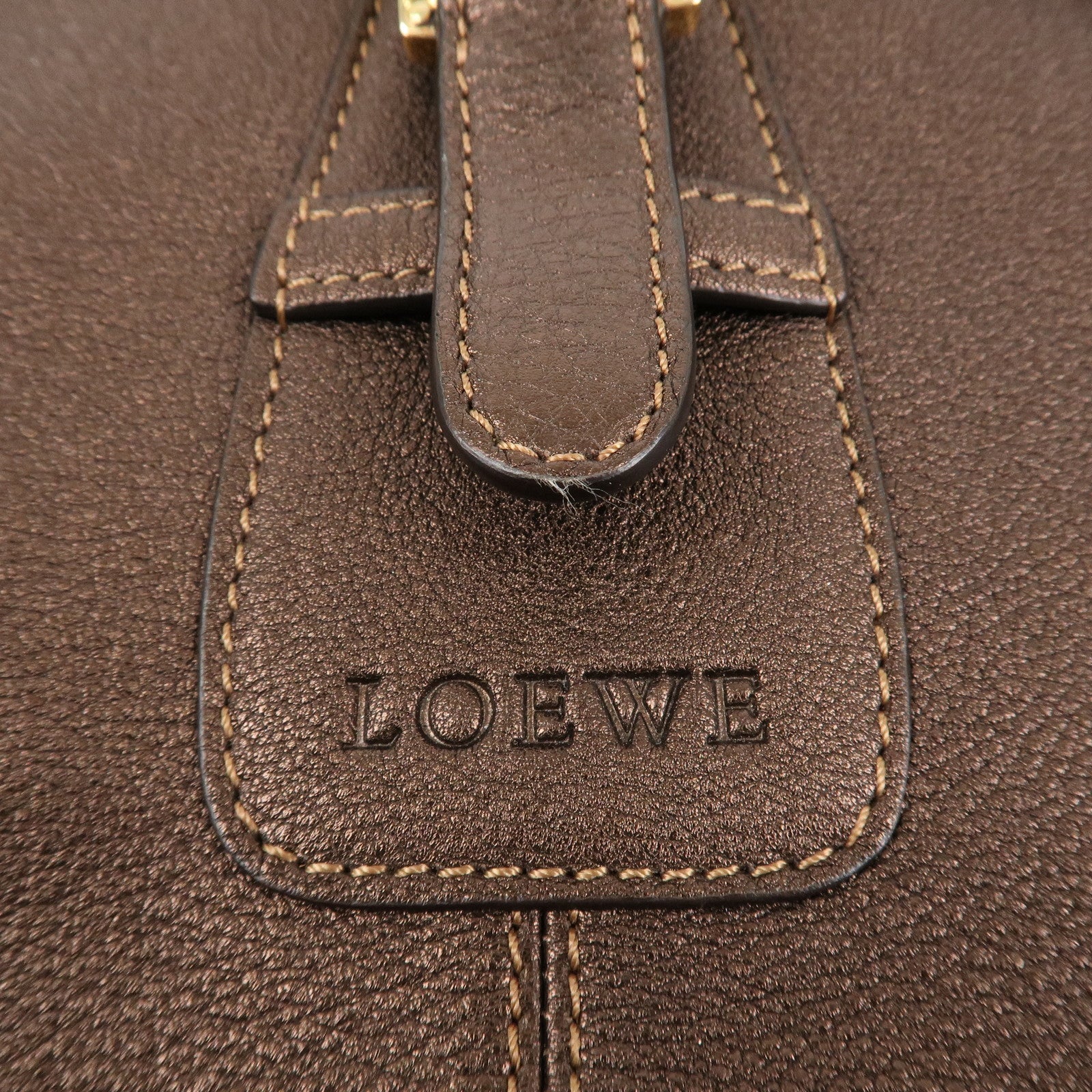 LOEWE Senda Leather Shoulder Bag Shoulder Bag Crossbody Bag Brown Used