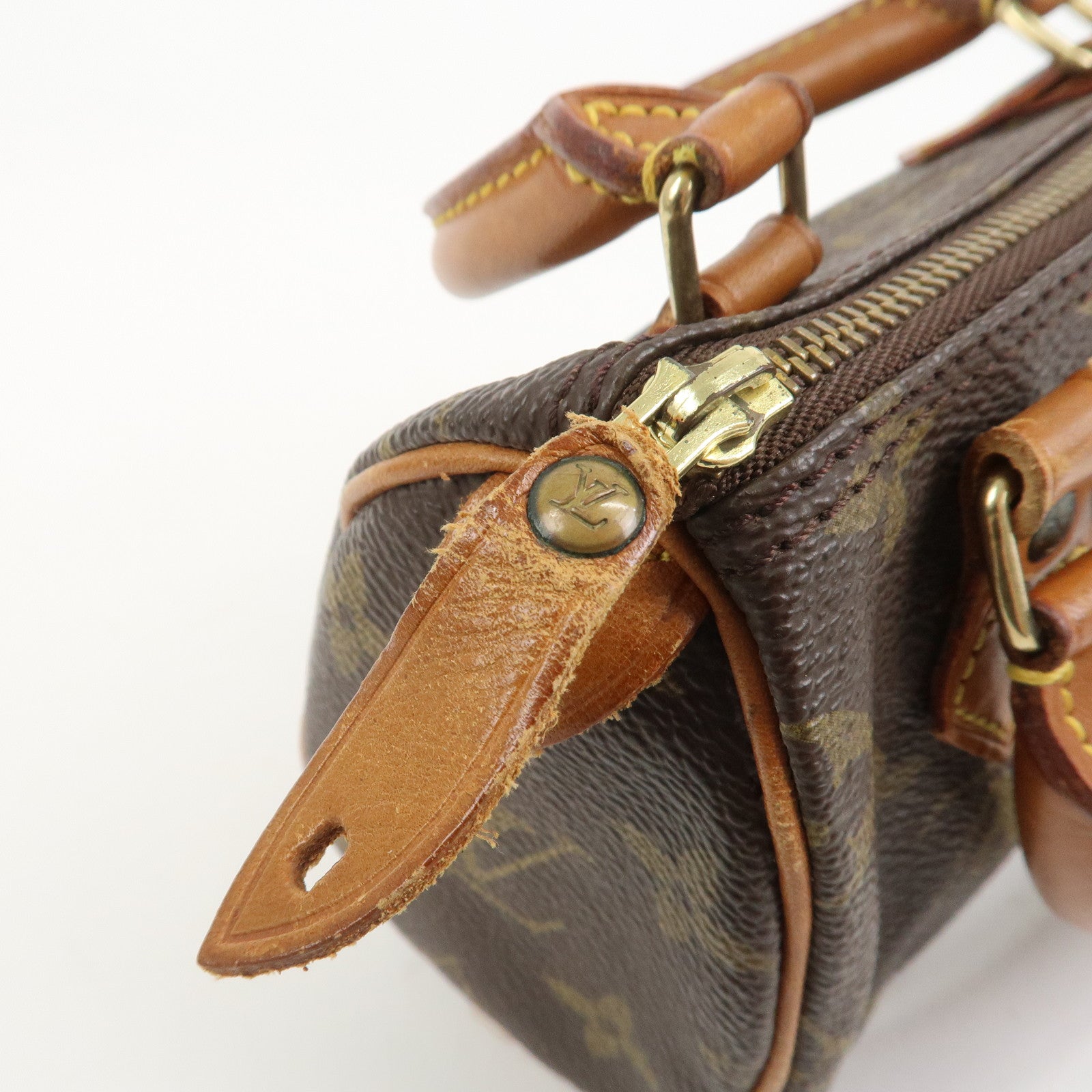 Louis Vuitton Monogram Mini Speedy Hand Bag Brown M41534