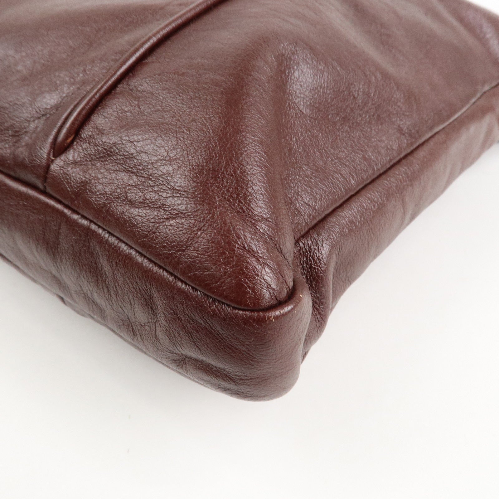 GUCCI Leather Shoulder Bag Crossbody Bag Bordeaux 190279 Used