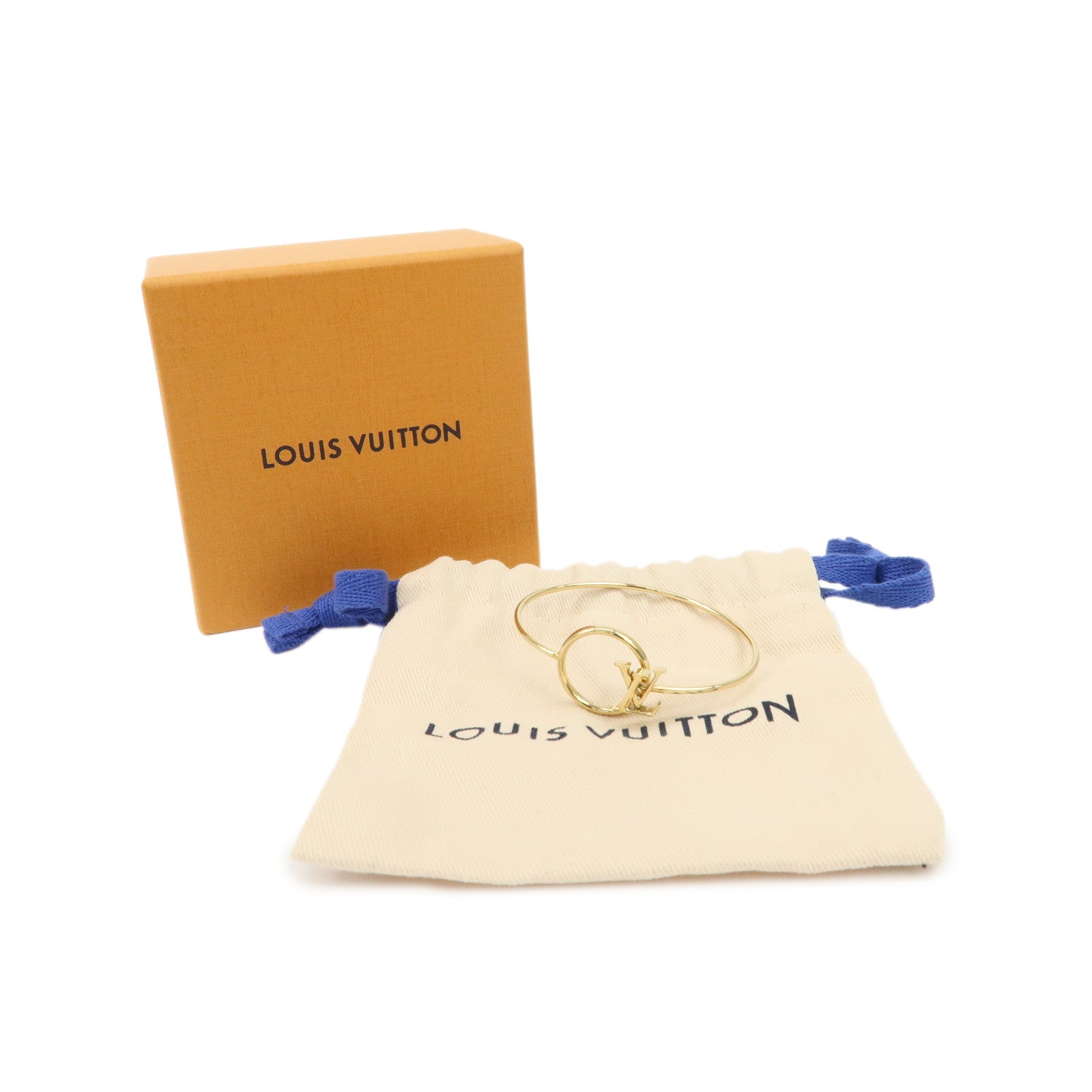 Louis Vuitton Bracelet Rigid LV Eclipse Bracelet Gold Ｍ00766