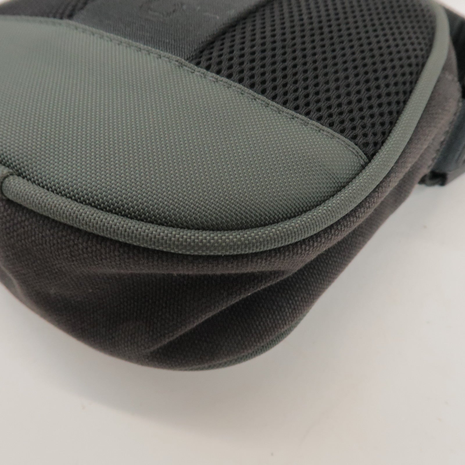 CHANEL Sport Line COCO Mark Canvas Shoulder Bag Black Green A23300