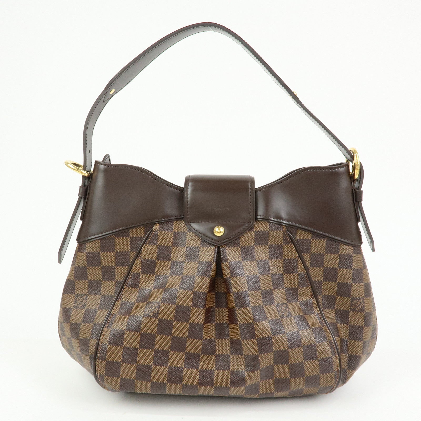 Louis Vuitton Damier Ebene Sistina GM Shoulder Bag Brown N41540