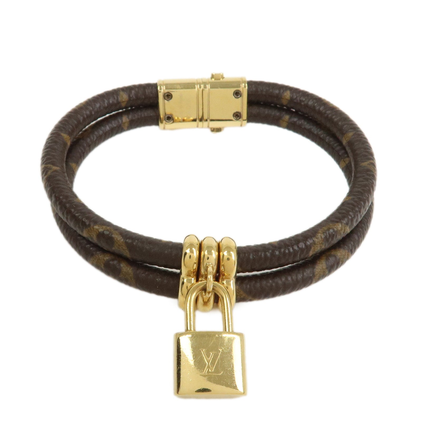 Louis Vuitton Monogram Keep It Twice Bracelet Monogram Gold M6640F