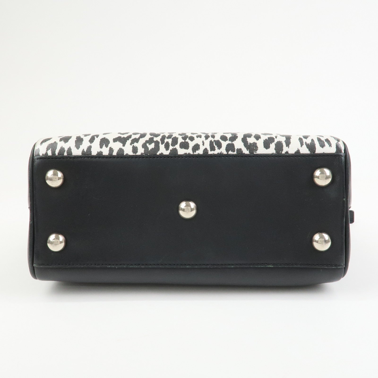 SAINT LAURENT PARIS Leather 2Way Bag Hand Shoulder Bag Leopard