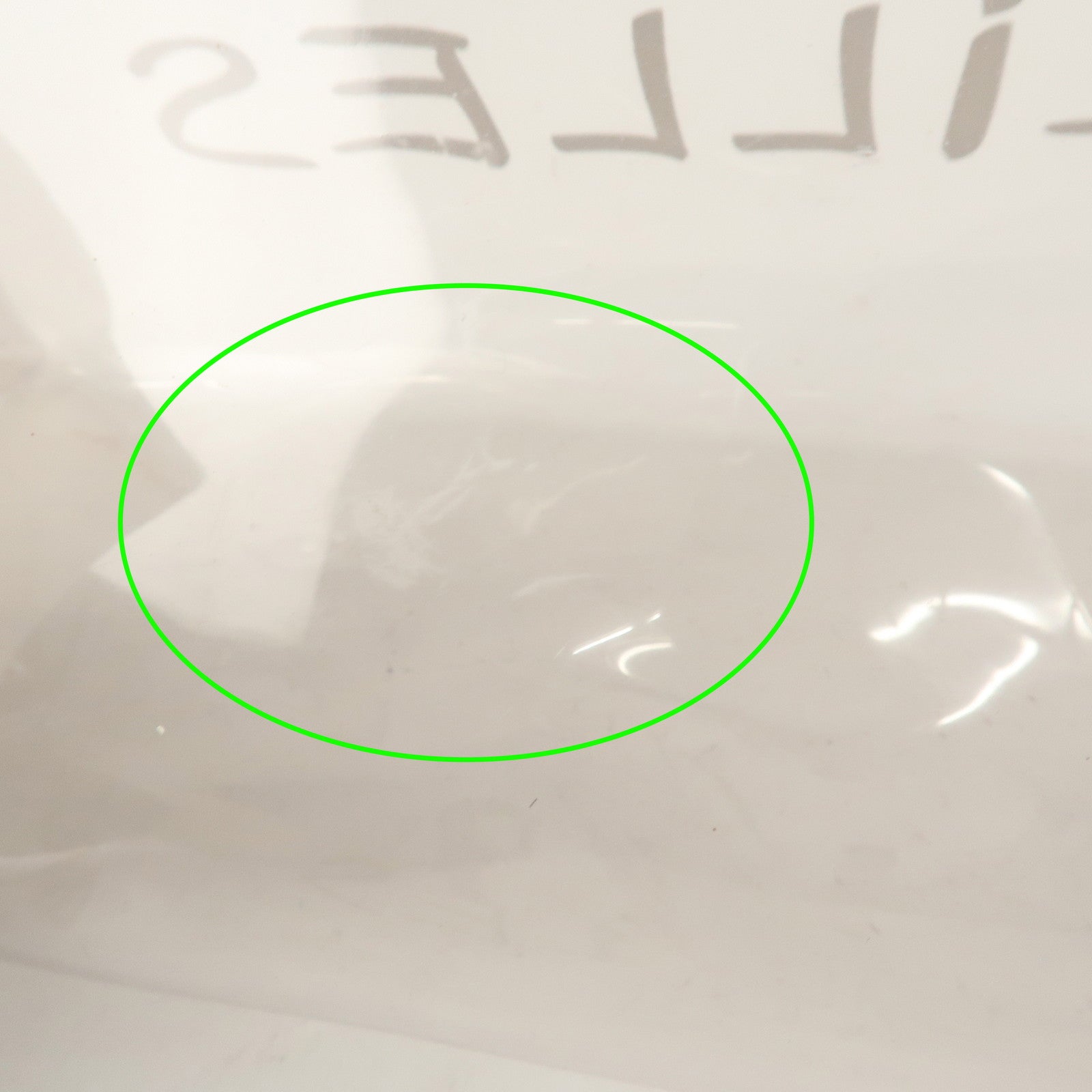 HERMES Vinyl Kelly Hand Bag Clear White Gold