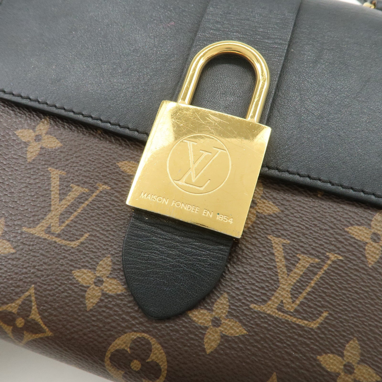 Louis Vuitton Monogram Locky BB 2Way Shoulder Bag Brown Noir M44141