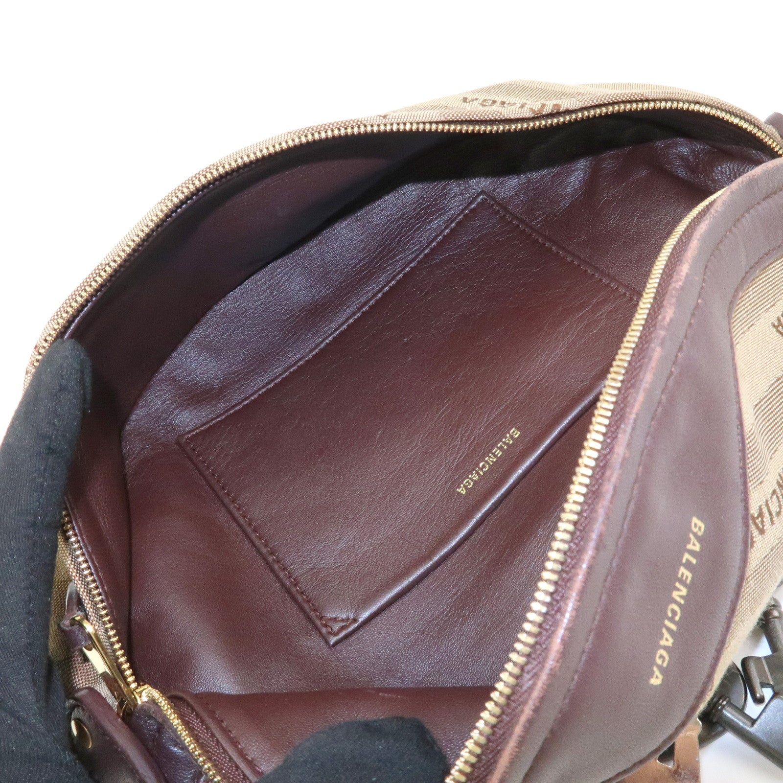 BALENCIAGA Leather Souvenir XS Body Bag Crossbody Bag Brown 518163
