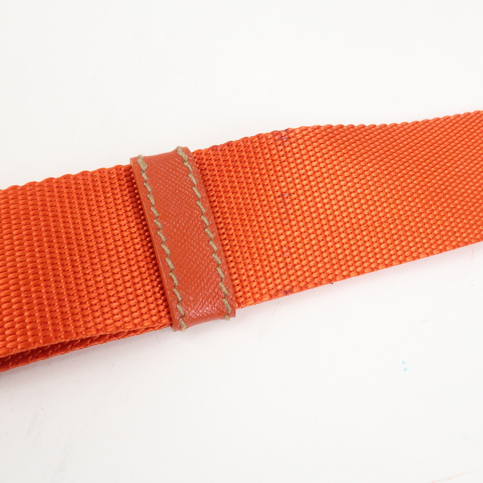 PRADA Triangle Logo Nylon Saffiano Leather Shoulder Bag Orange