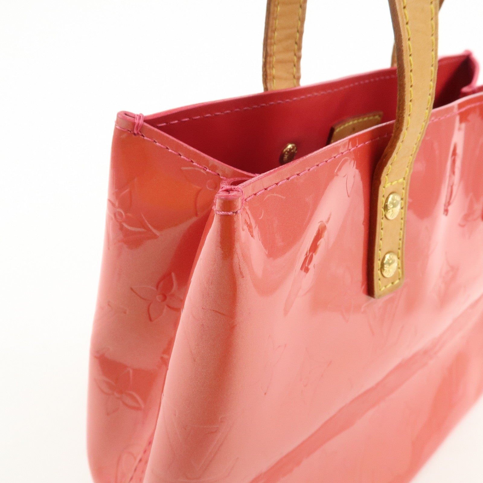 Louis Vuitton Monogram Vernis Lead PM Hand Bag Framboise M9132F