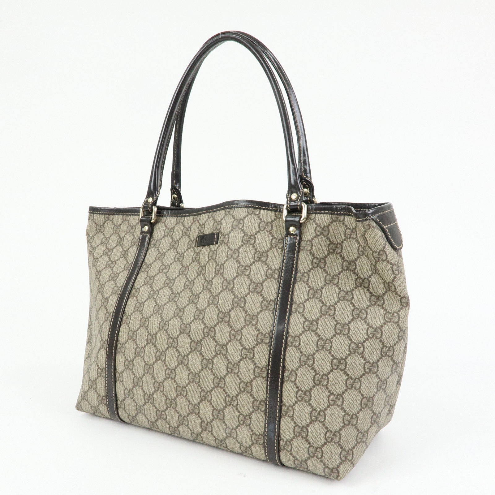 GUCCI GG Supreme Patent Leather Tote Bag Shoulder Bag 197953