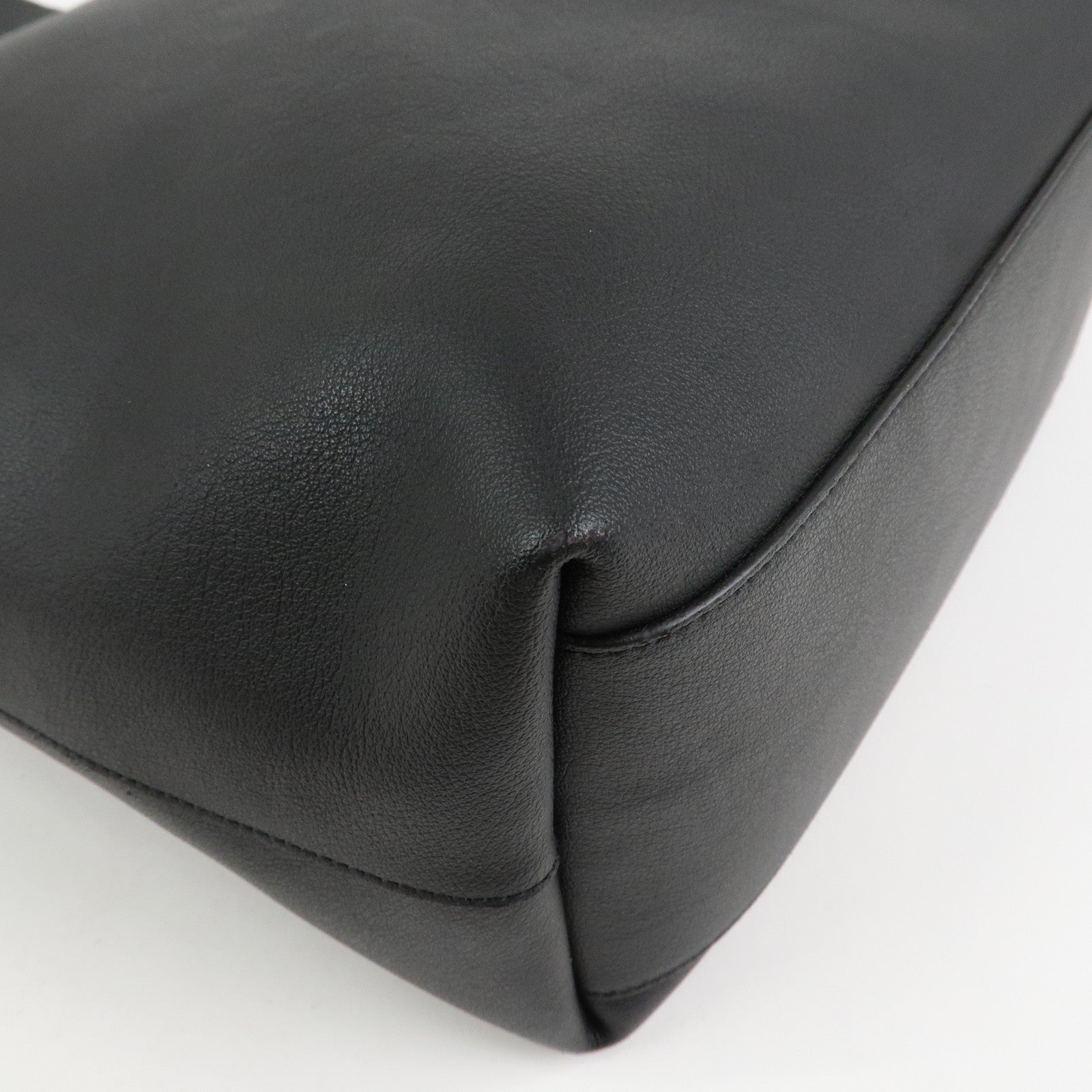 Saint Laurent Leather Tote Bag Shoulder Bag Black