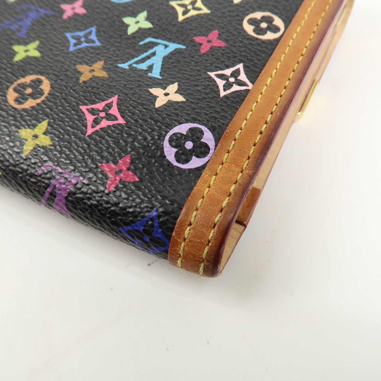 Louis Vuitton Monogram Multicolor Porte Trezor International M92658 Used