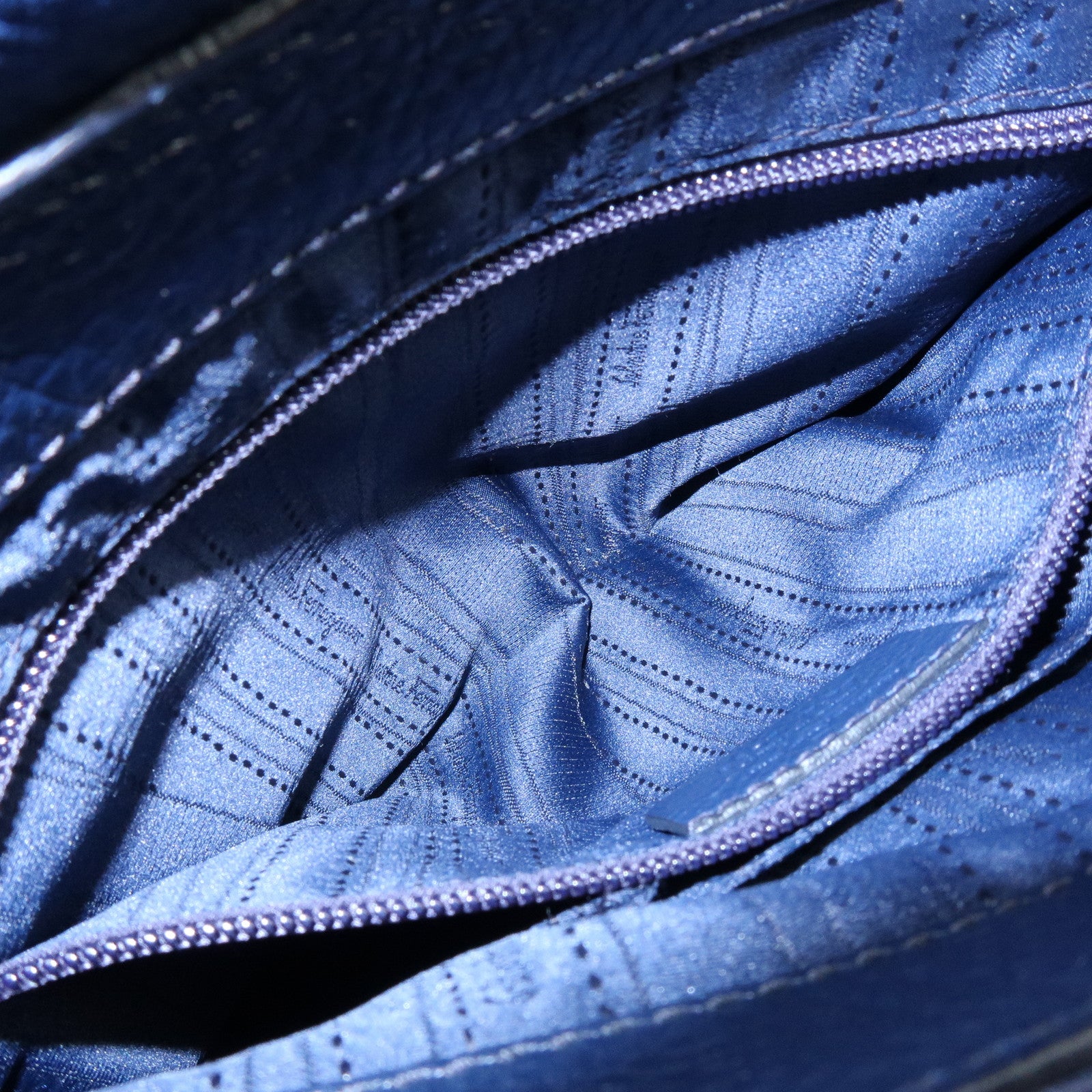 Ferragamo Gancini Leather Hand Bag Navy