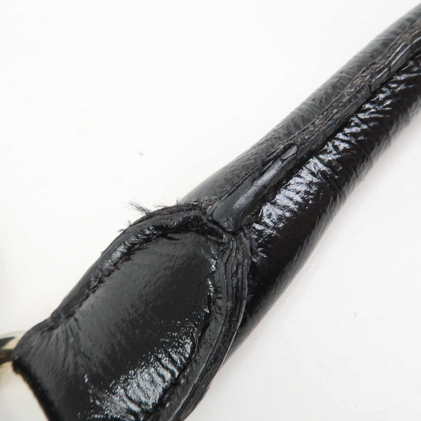 PRADA Patent Nylon Leather Shoulder Bag Hand Bag Black BR4176