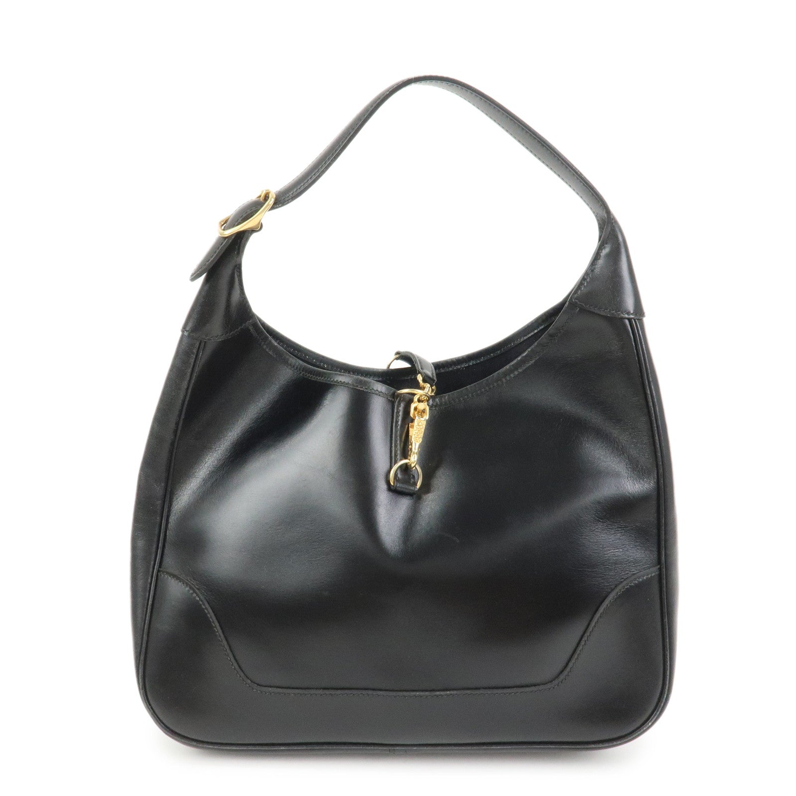 HERMES Trim 31 Courchevel Leather 〇J Stamped Shoulder Bag Balck