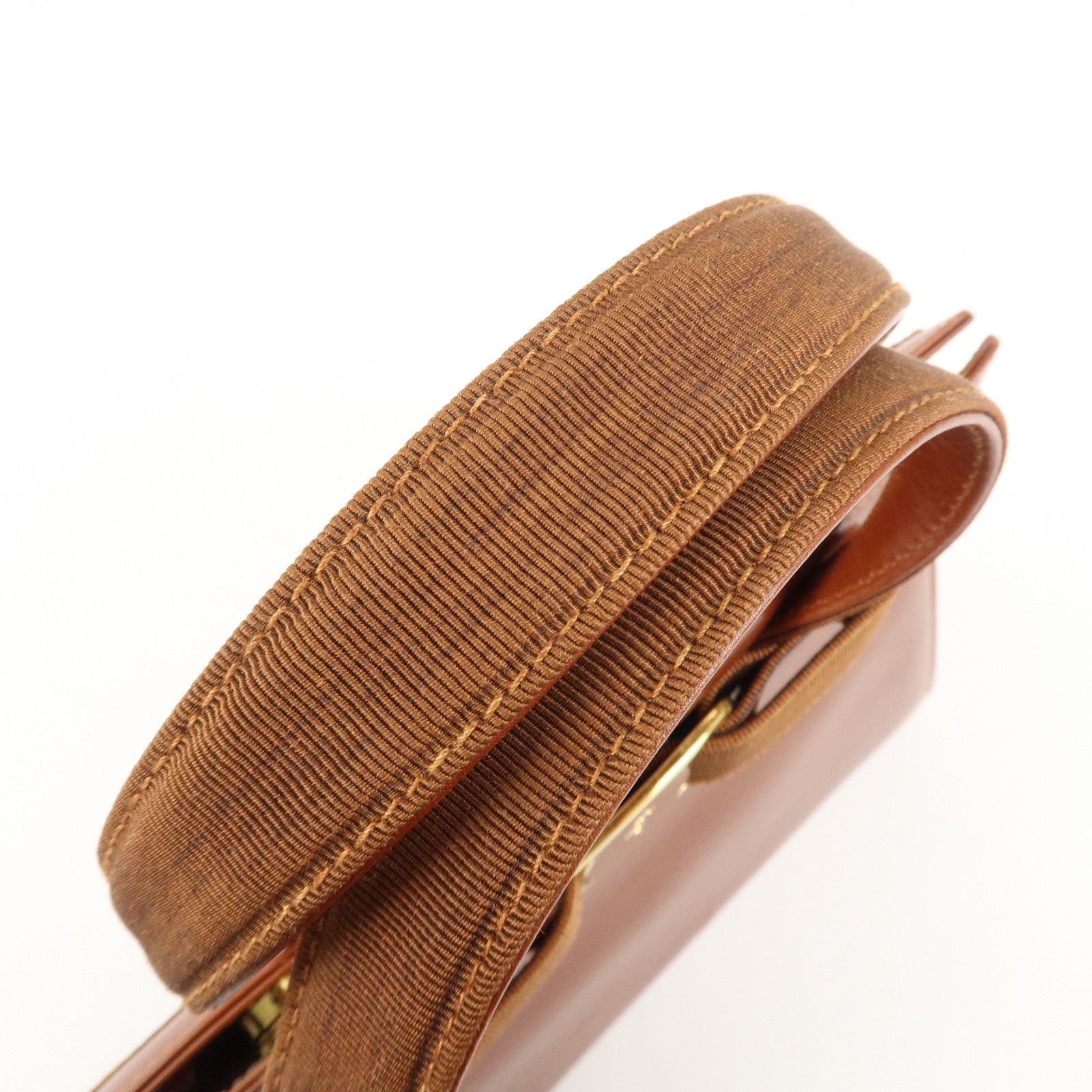 Ferragamo Vara Leather Hand Bag Shoulder Bag Brown Used