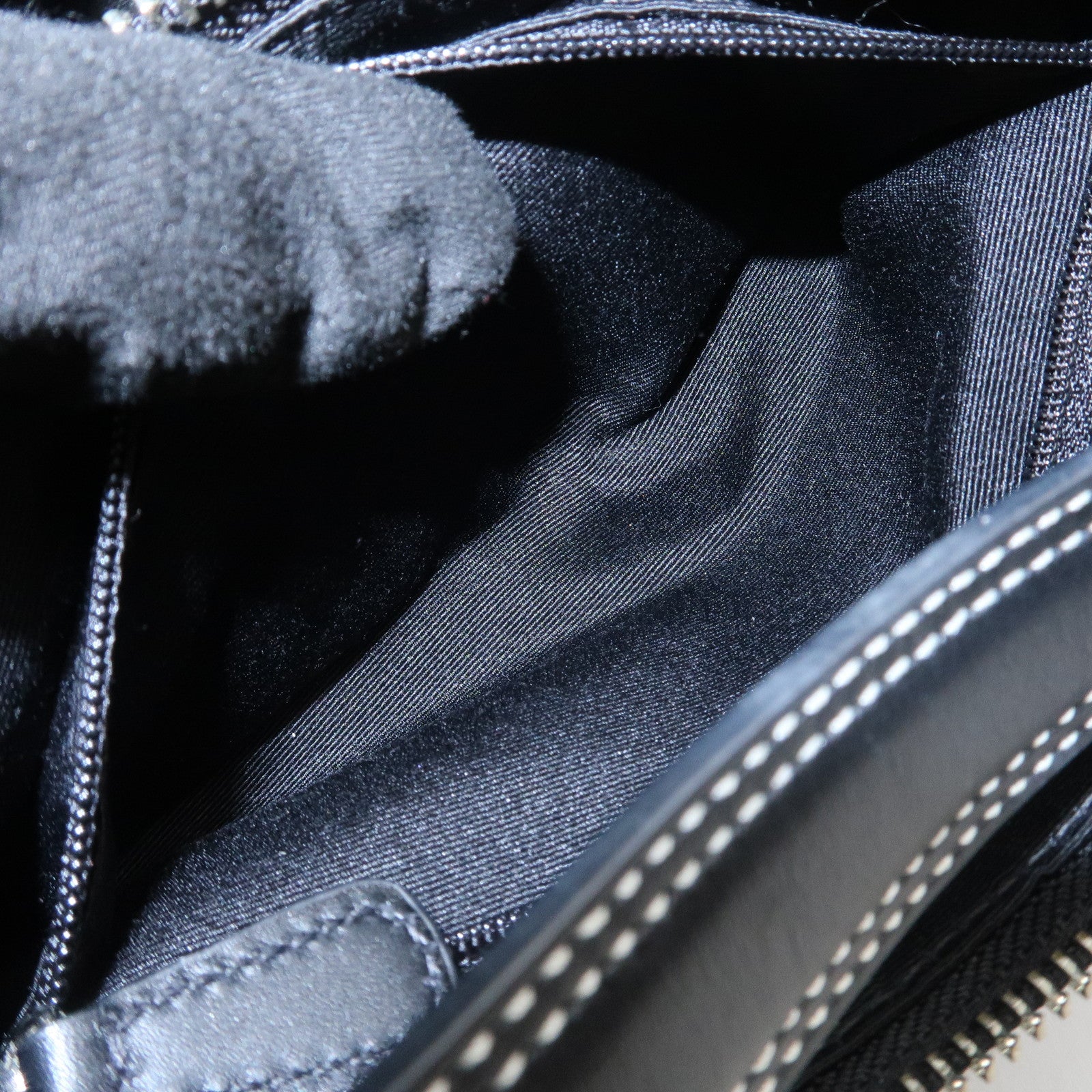 COACH Signature Logo Canvas Leather Shoulder Bag Hand Bag Black