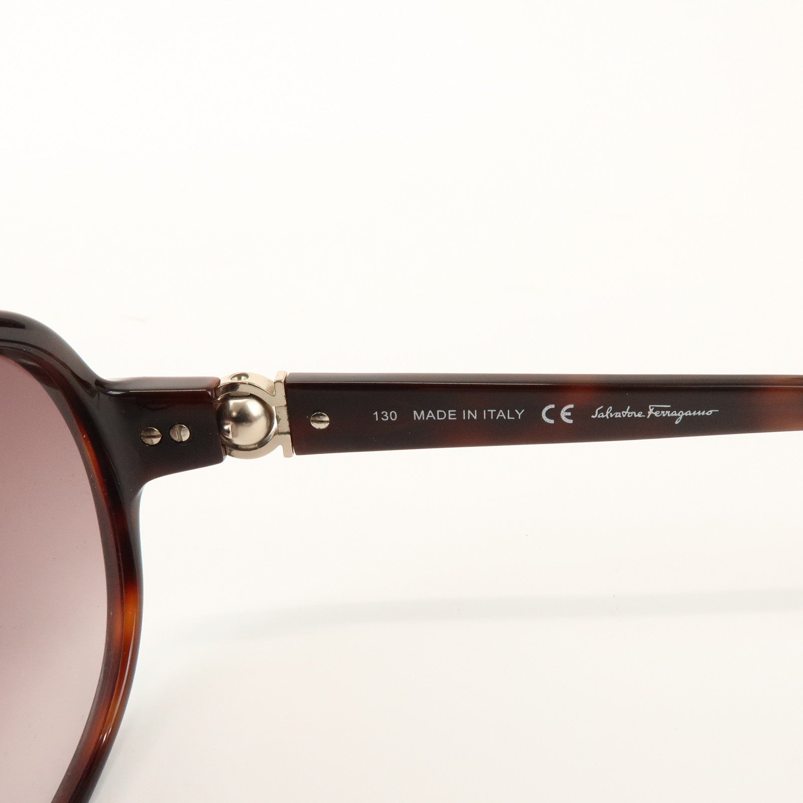 Ferragamo Gancini Plastic Sunglasses Brown SF713SA 214 130